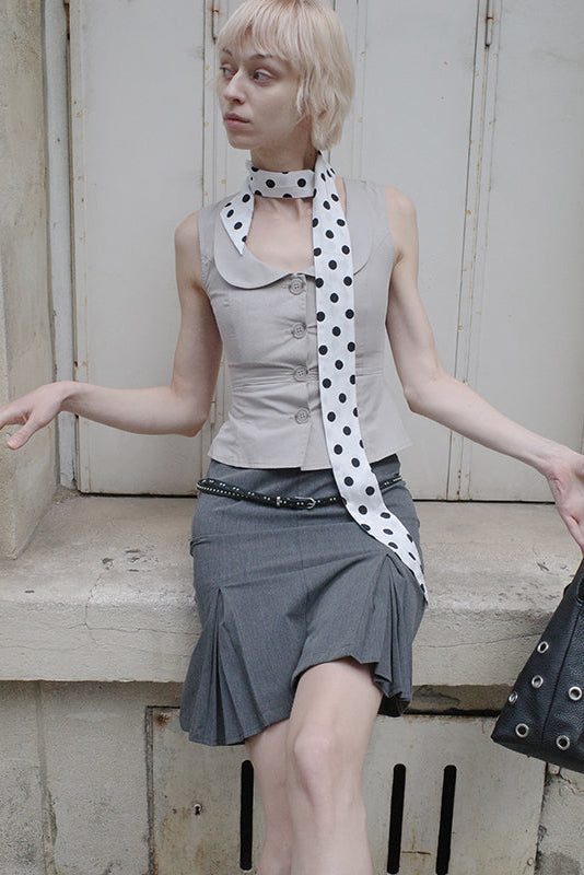 "Friday Night" Gray Blazer Skirt