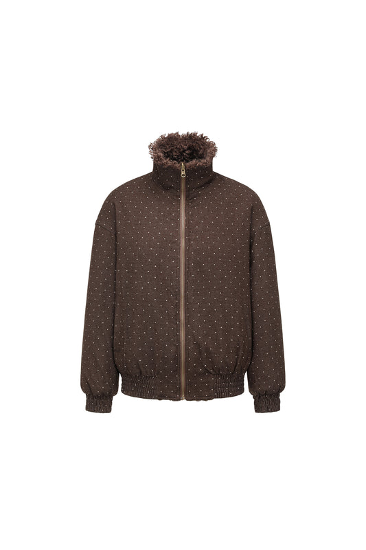 Reversible Polka Dot Plush Jacket