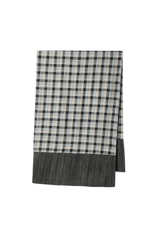 Dark Blue Plaid Loose Scarf