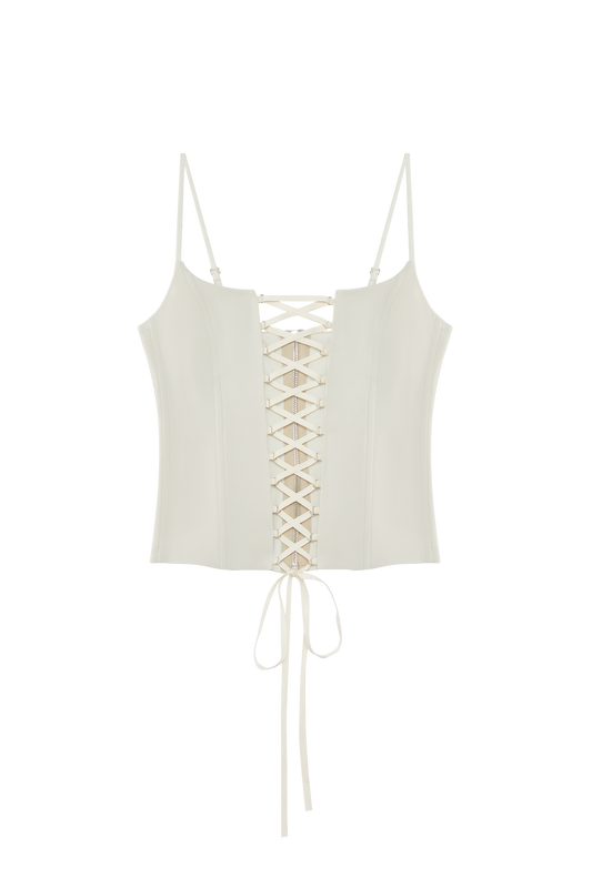 Lace-up Boned Corset Top