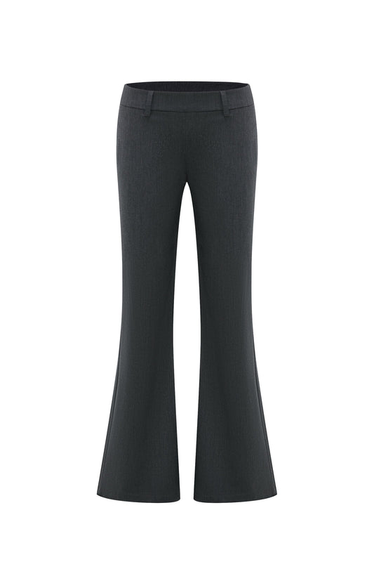 Charcoal Gray Bootcut Suit Pants