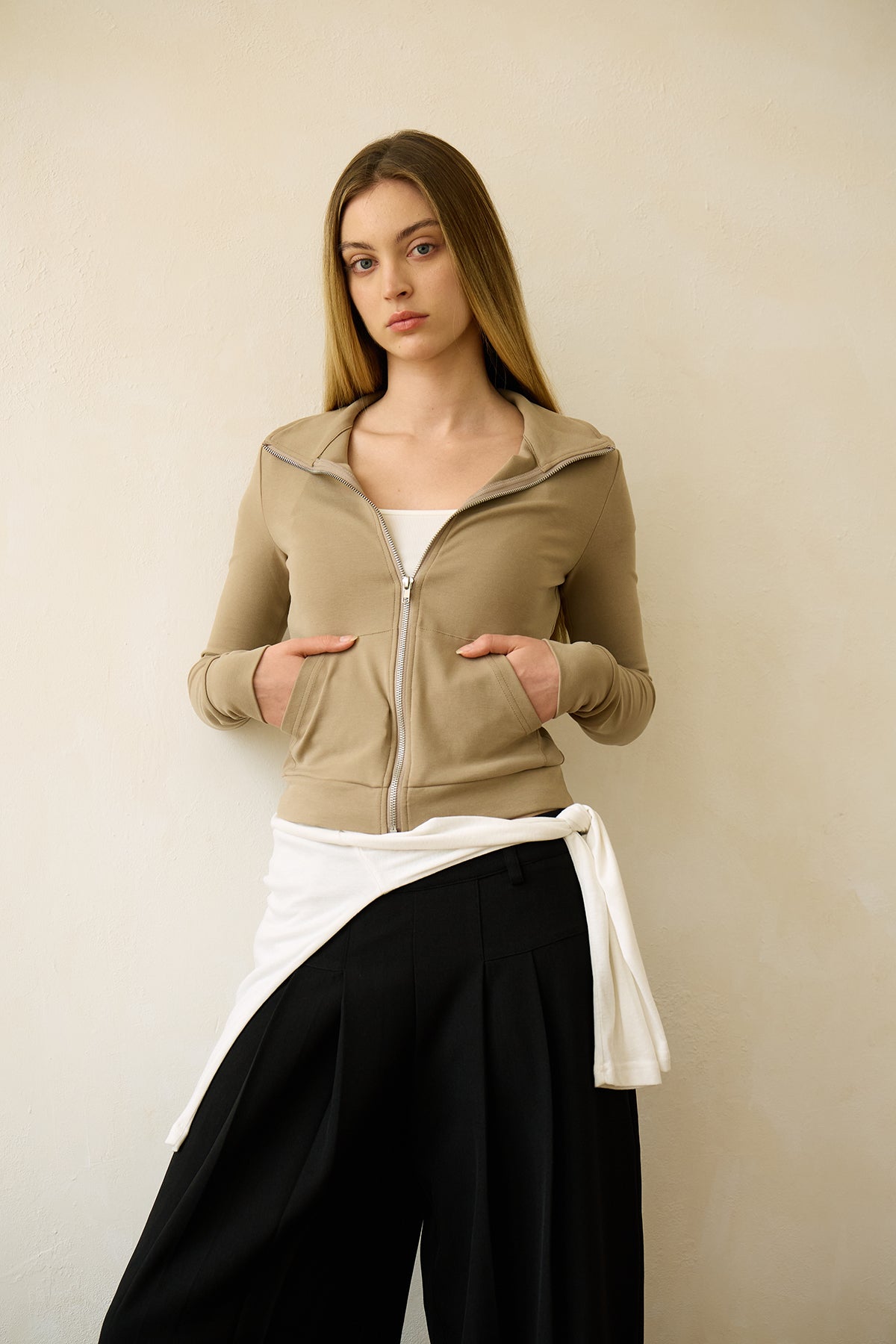 Soft Nude Knit Jacket