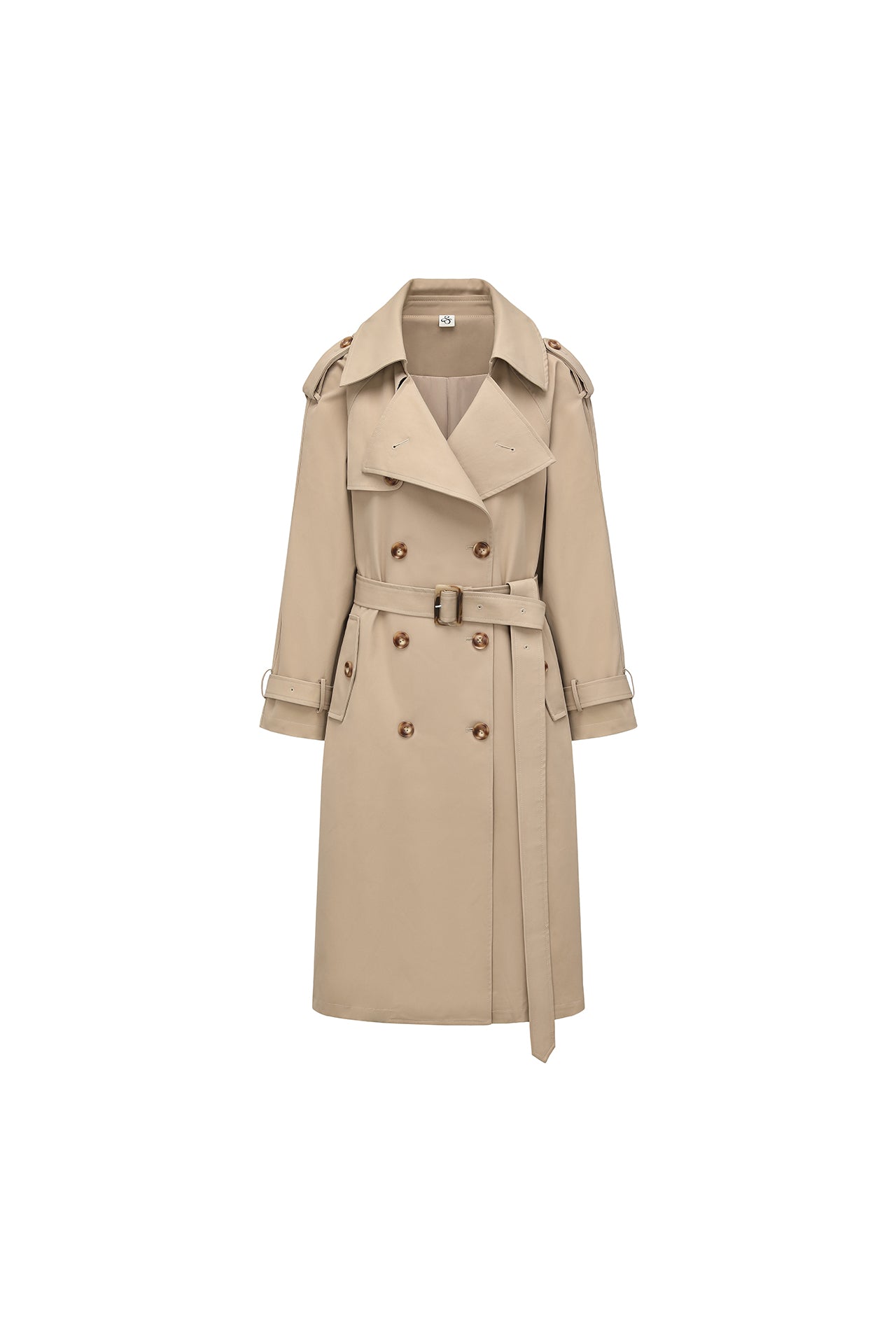 Khaki Long Trench Coat