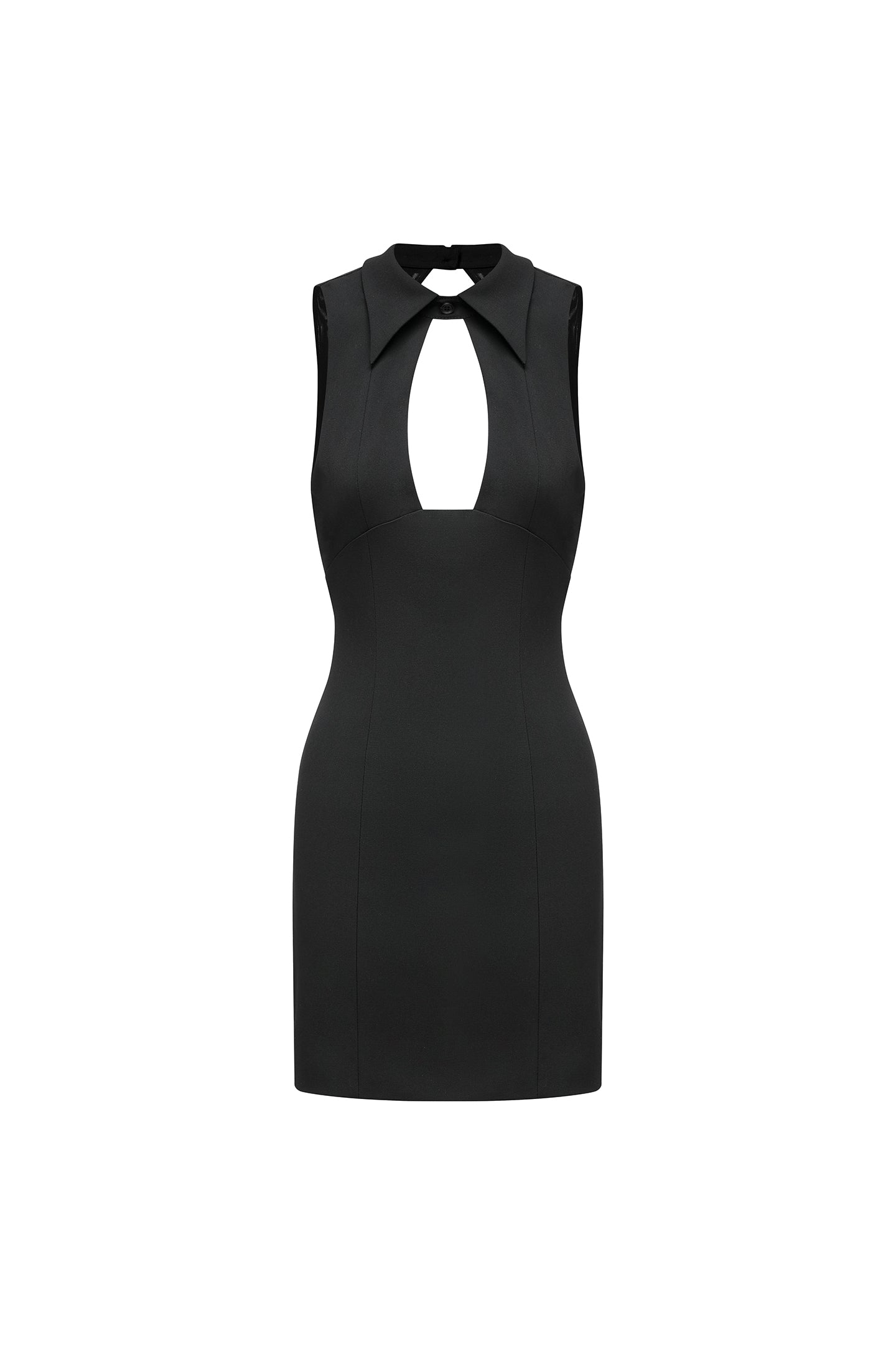 Black Cutout Backless Dress