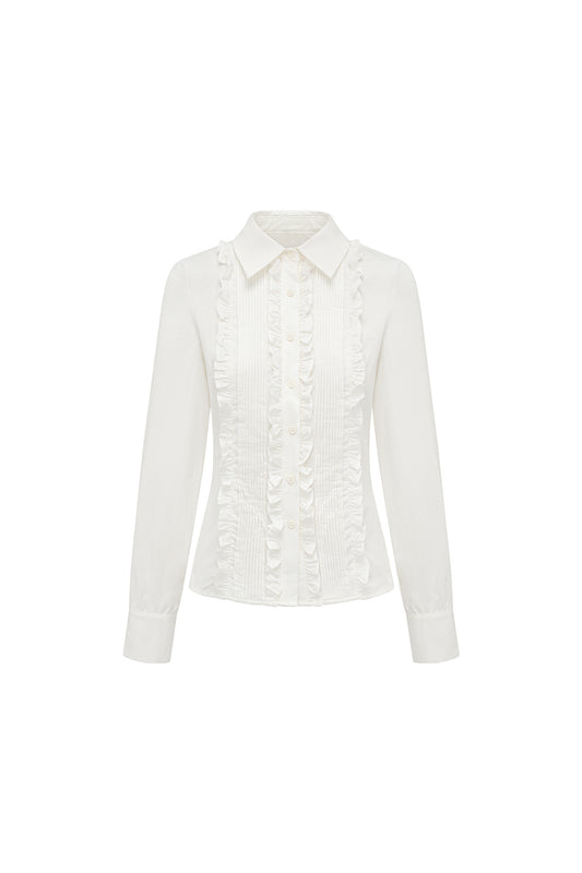 Pearl White Court Lace Shirt