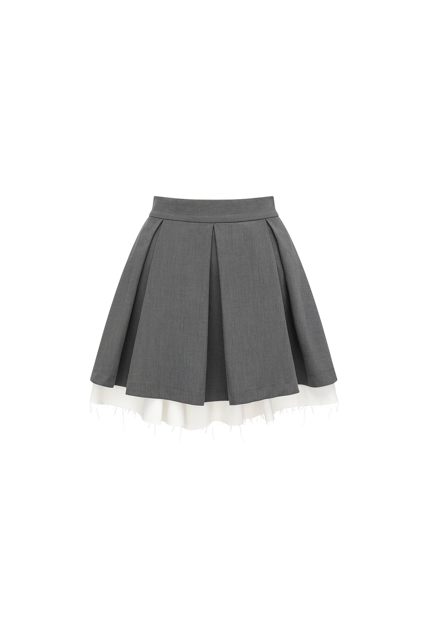Grey Layered Ruffle Skirt