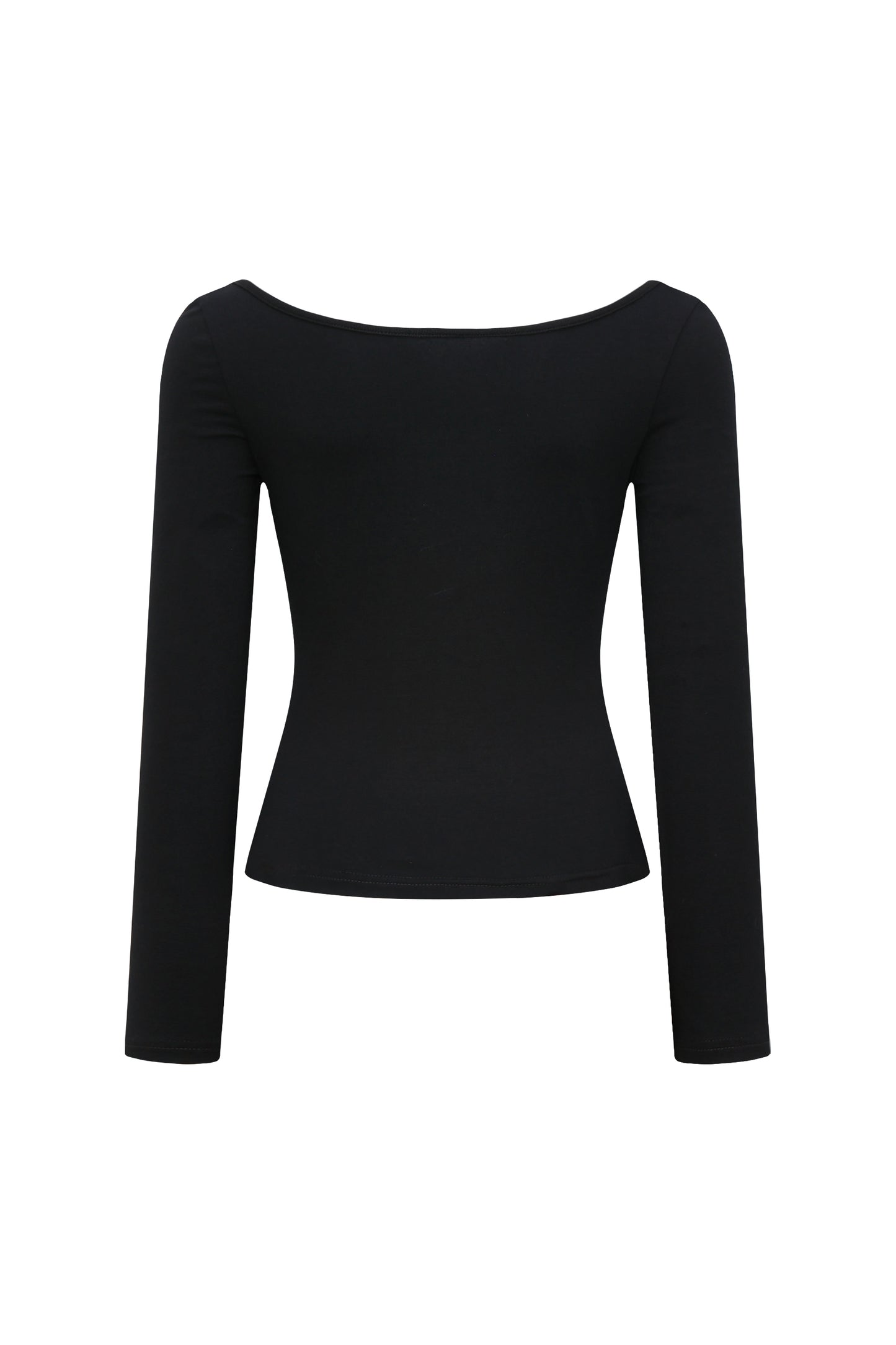 Black Reversible Long-sleeve Top