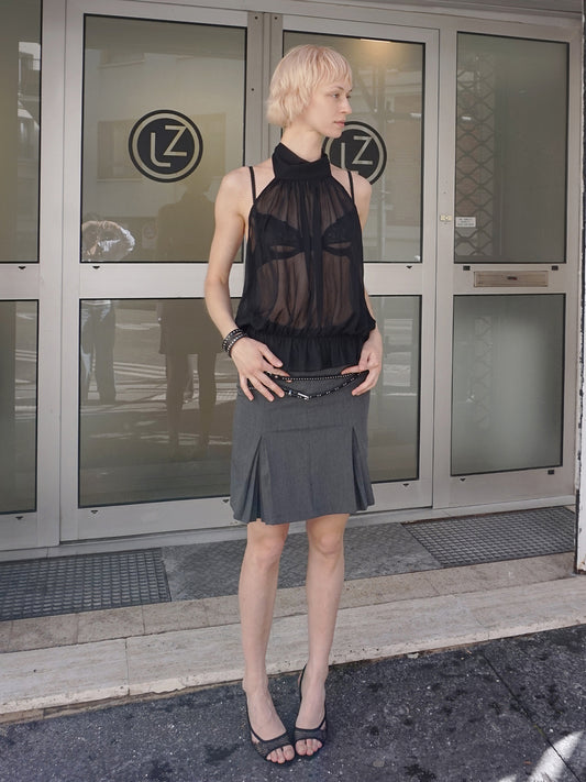 "Friday Night" Gray Blazer Skirt