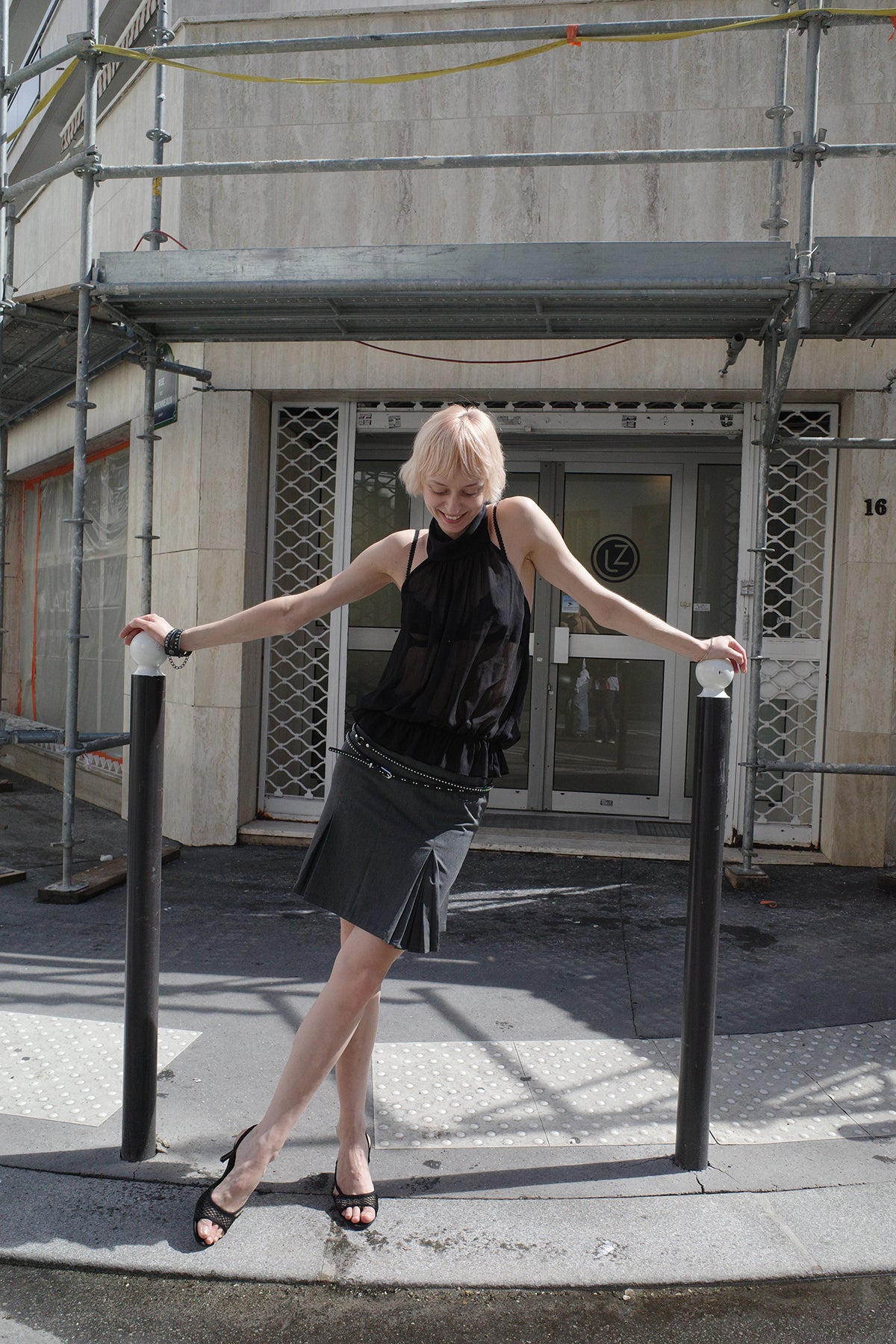 "Friday Night" Gray Blazer Skirt