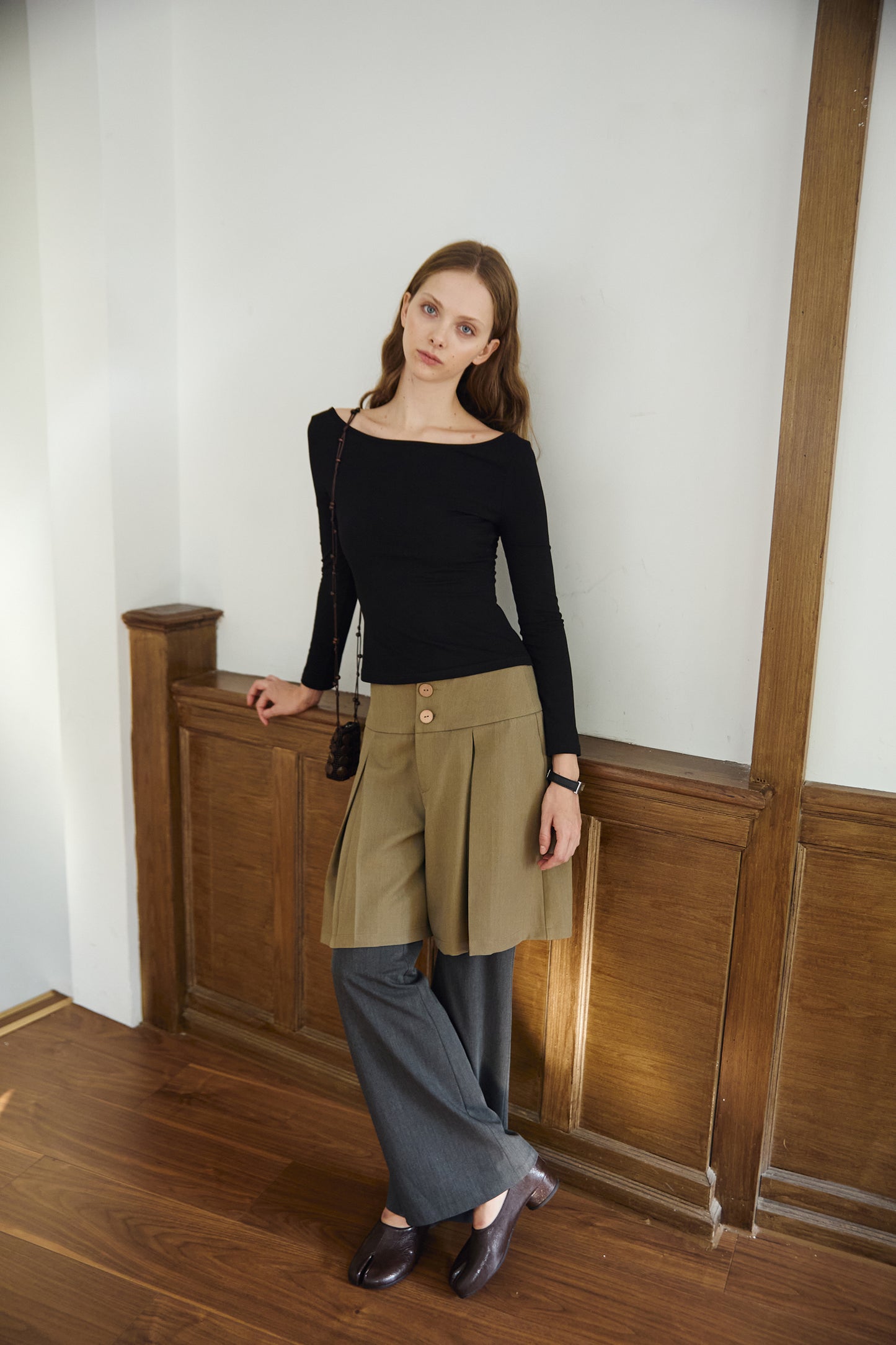 Charcoal Gray Bootcut Suit Pants