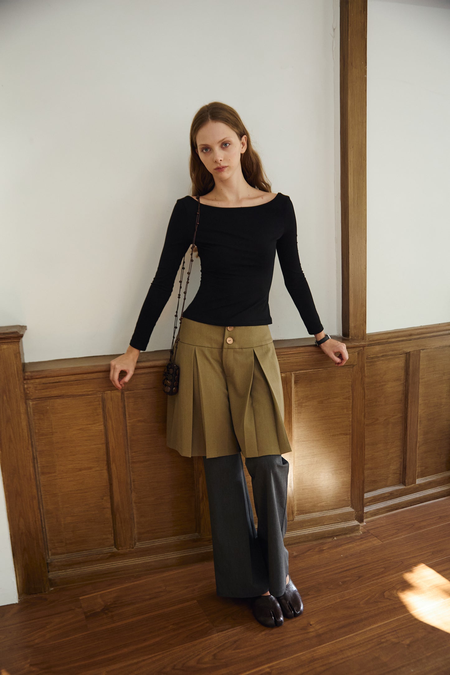 Charcoal Gray Bootcut Suit Pants