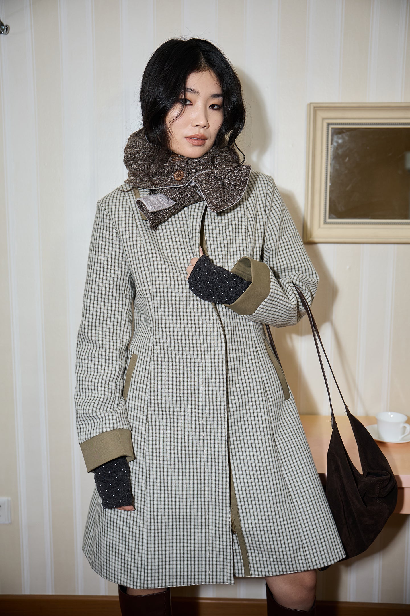 Double-Sided Button-Detachable Scarf Hood