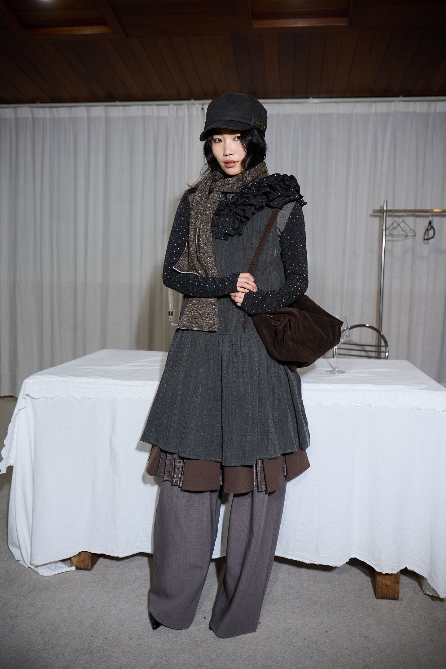 Double-Sided Button-Detachable Scarf Hood