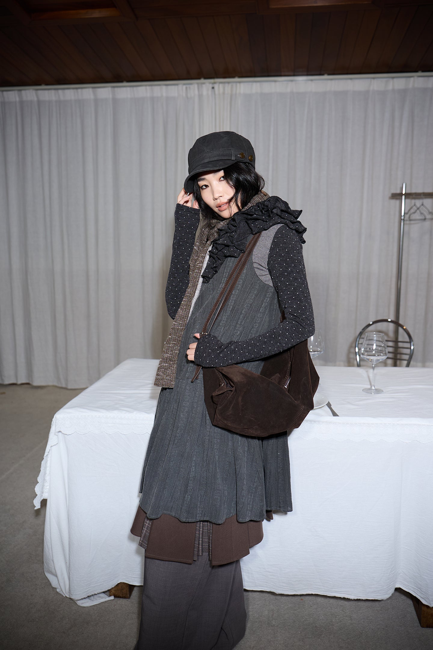 Double-Sided Button-Detachable Scarf Hood