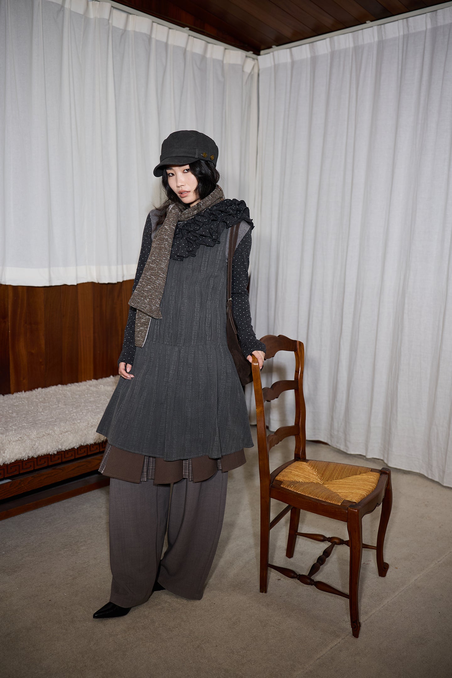Double-Sided Button-Detachable Scarf Hood