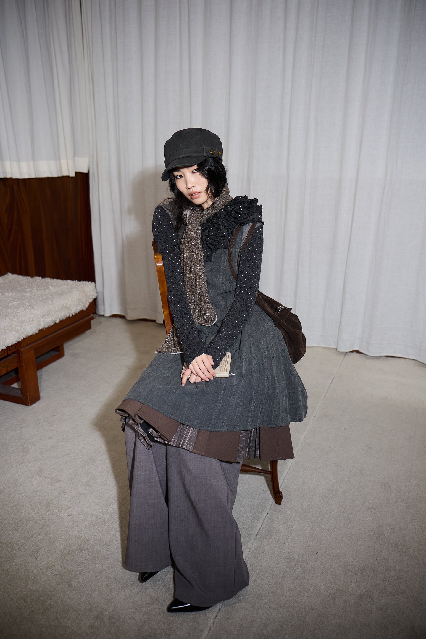Double-Sided Button-Detachable Scarf Hood