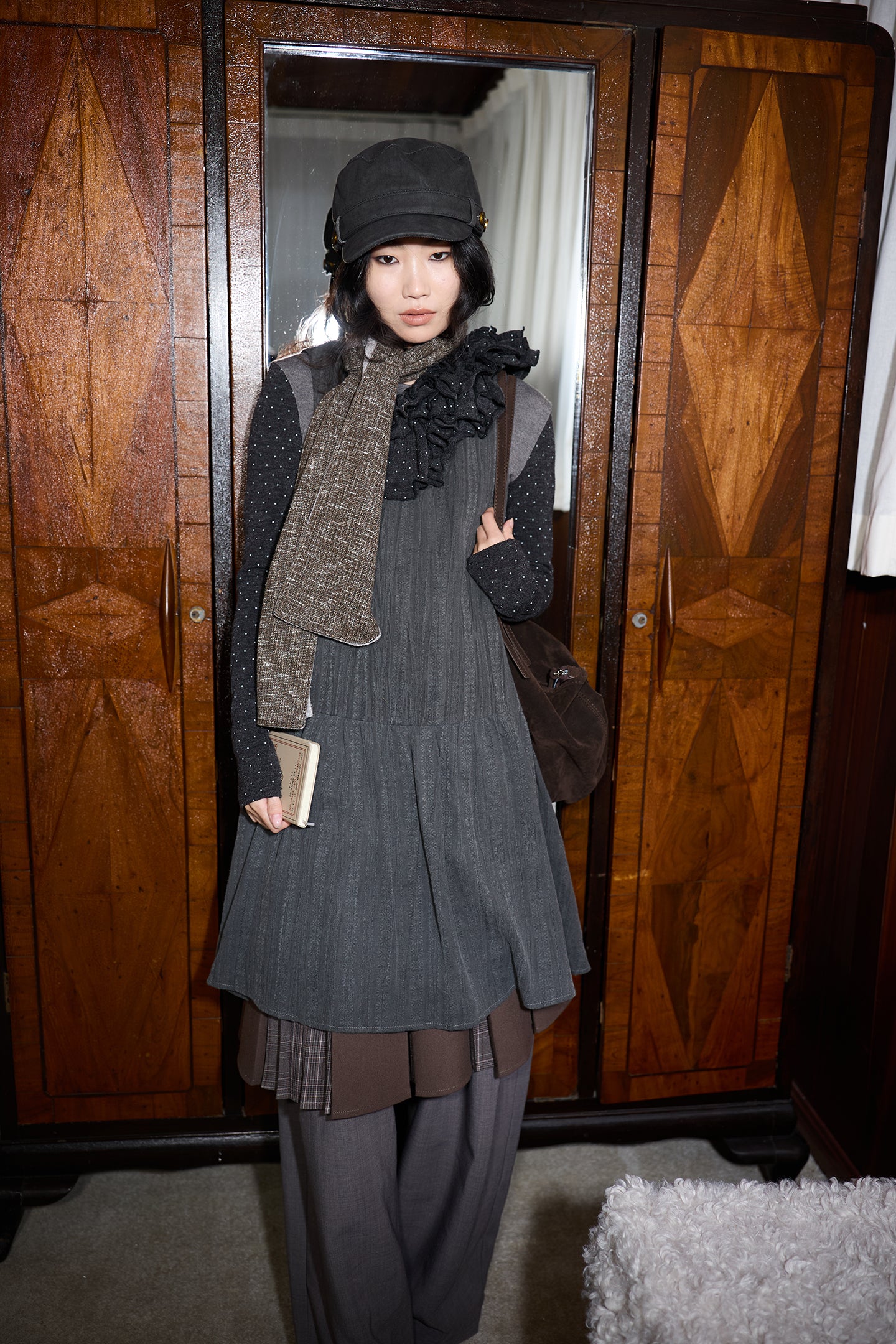 Double-Sided Button-Detachable Scarf Hood