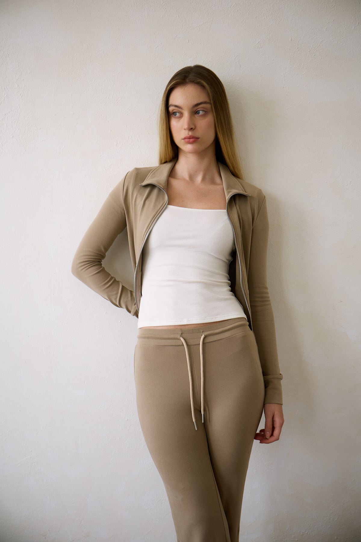 Soft Nude Flare Knit Pants