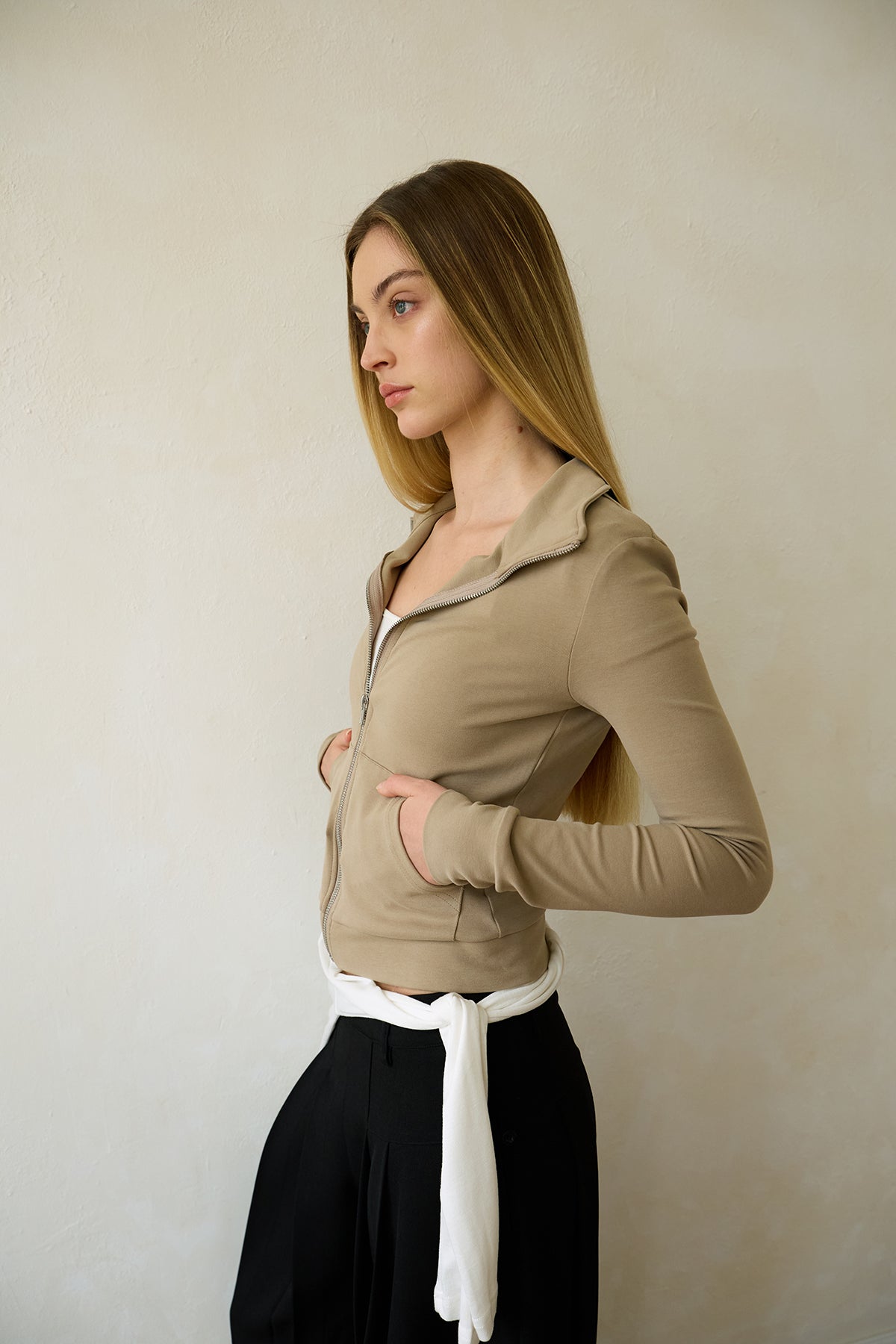 Soft Nude Knit Jacket