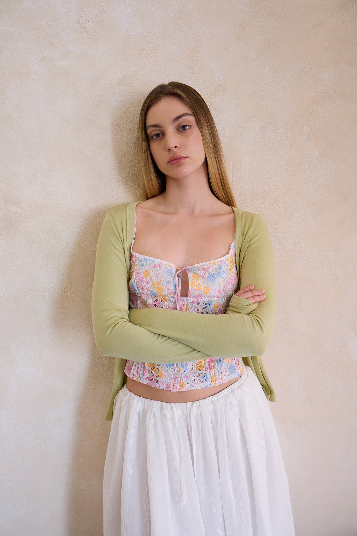 Spring Blossom Accordion Pleat Camisole