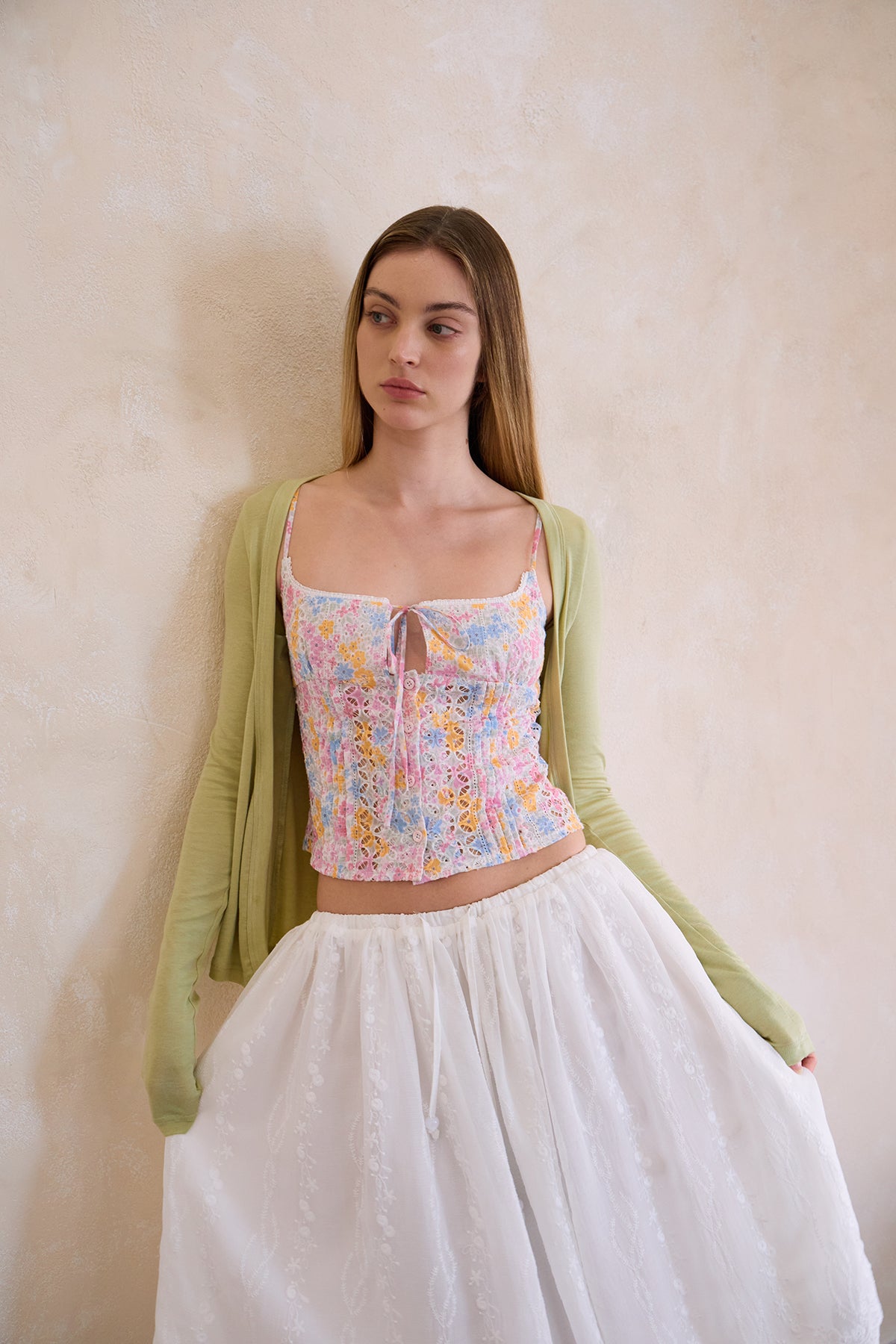 Light Green Knit Cardigan