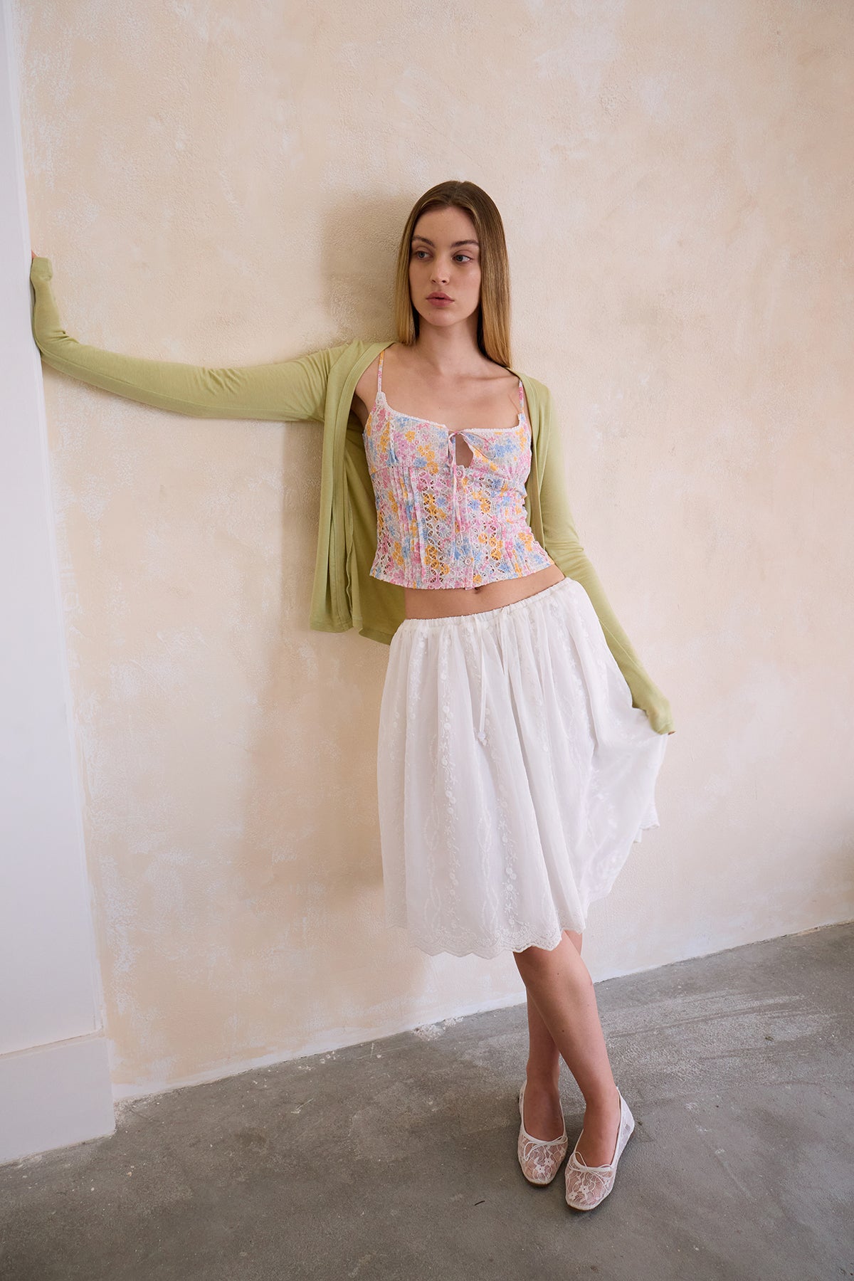 Light Green Knit Cardigan