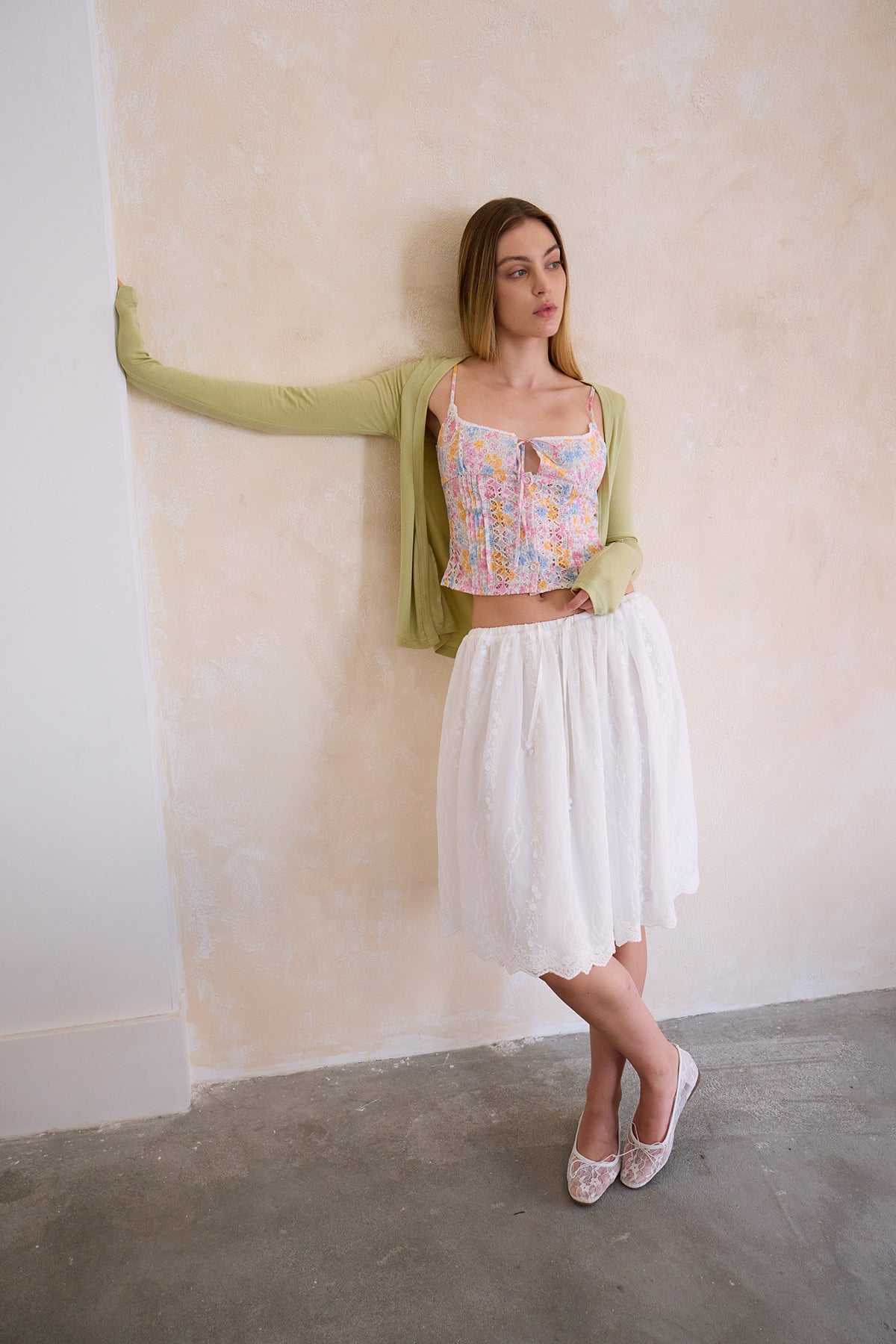 Light Green Knit Cardigan