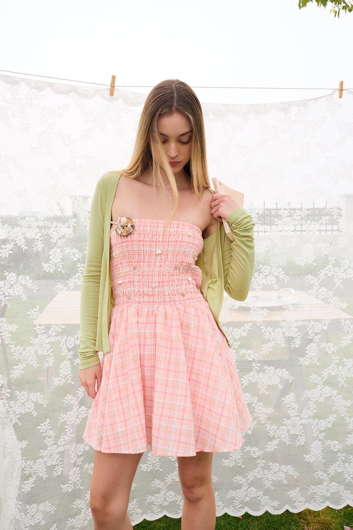 Pink Plaid Resort Dress