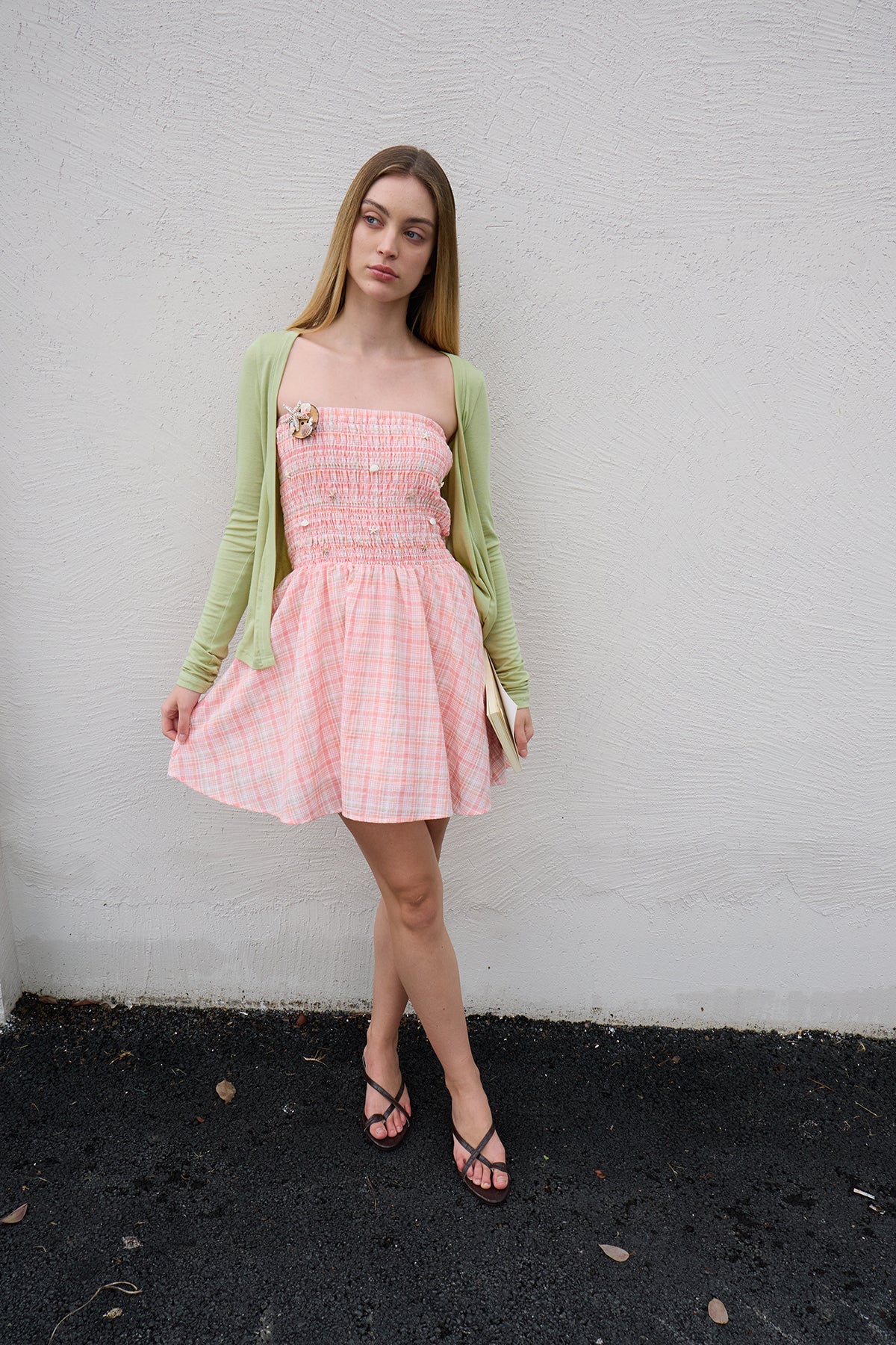 Pink Plaid Resort Dress