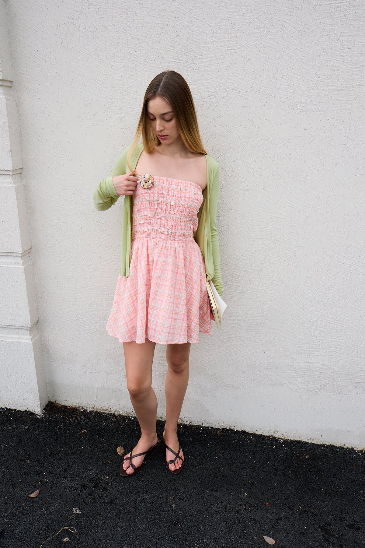Pink Plaid Resort Dress