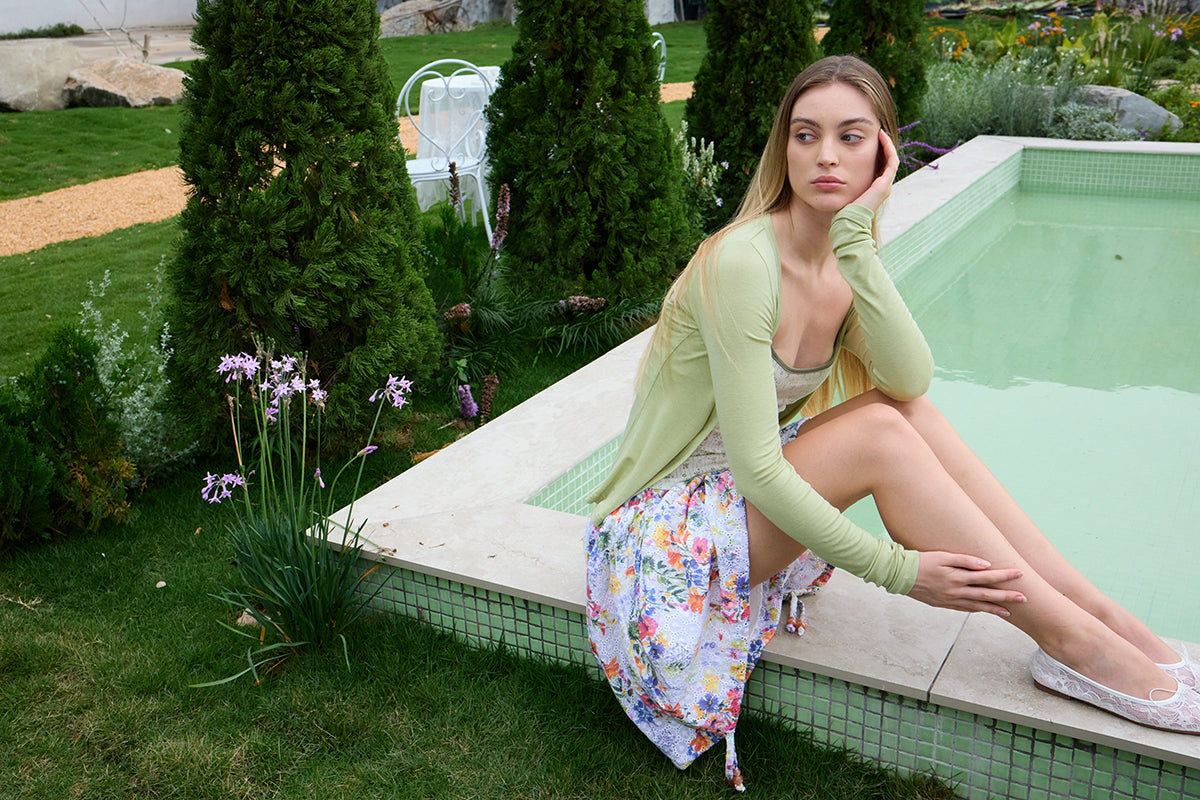 Light Green Knit Cardigan