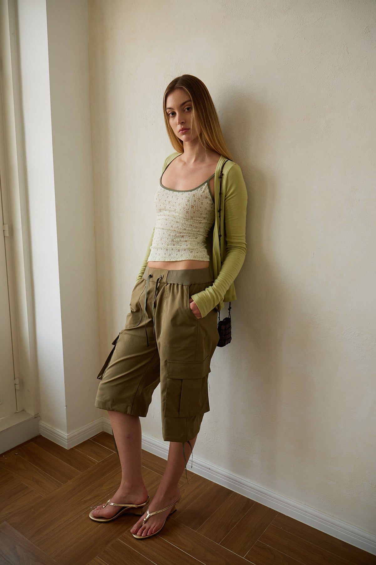 Light Green Knit Cardigan