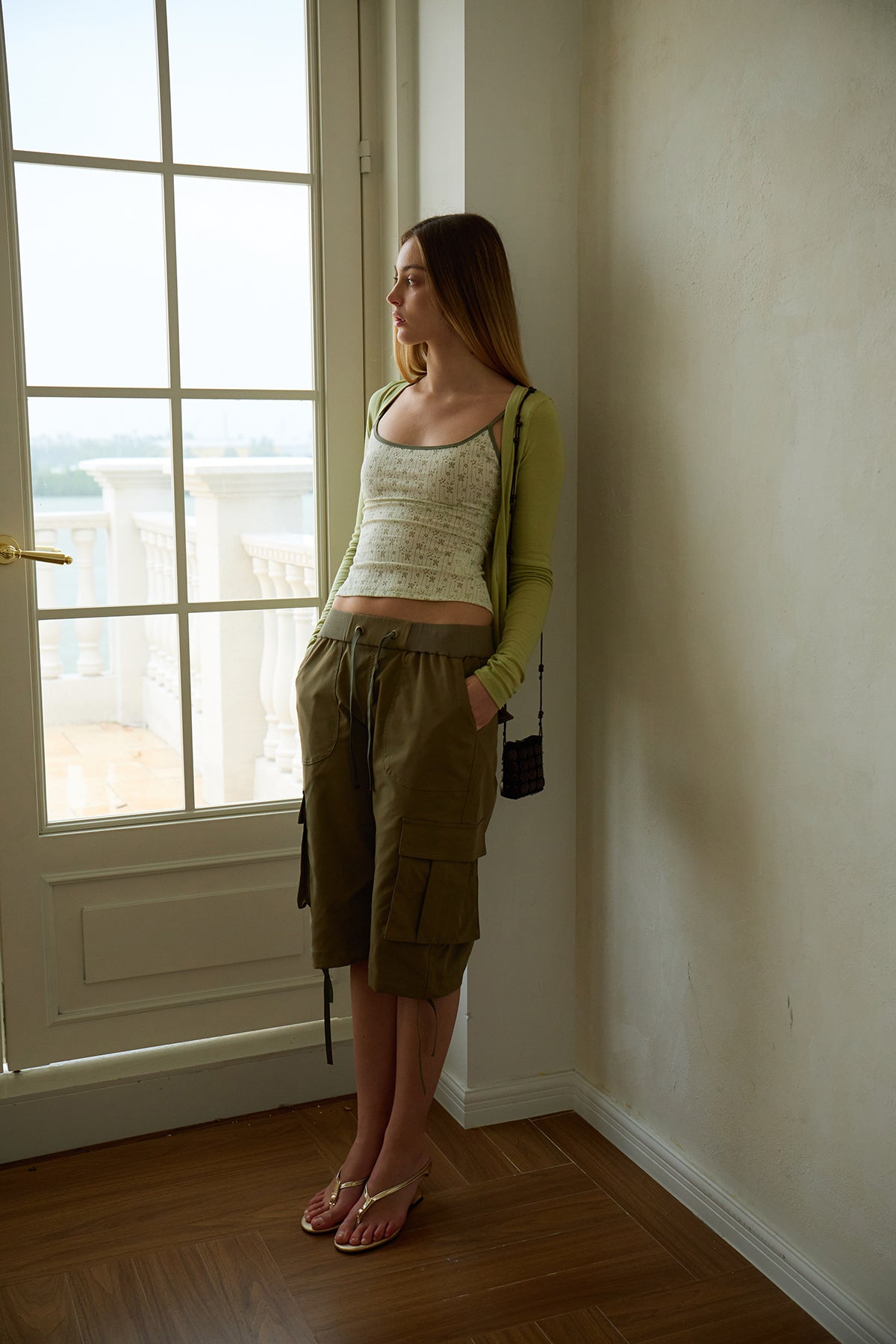 Light Green Knit Cardigan