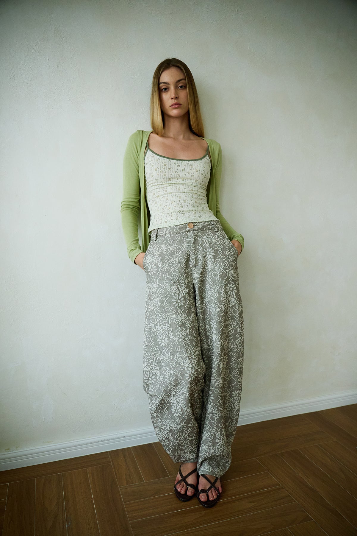 Light Green Knit Cardigan