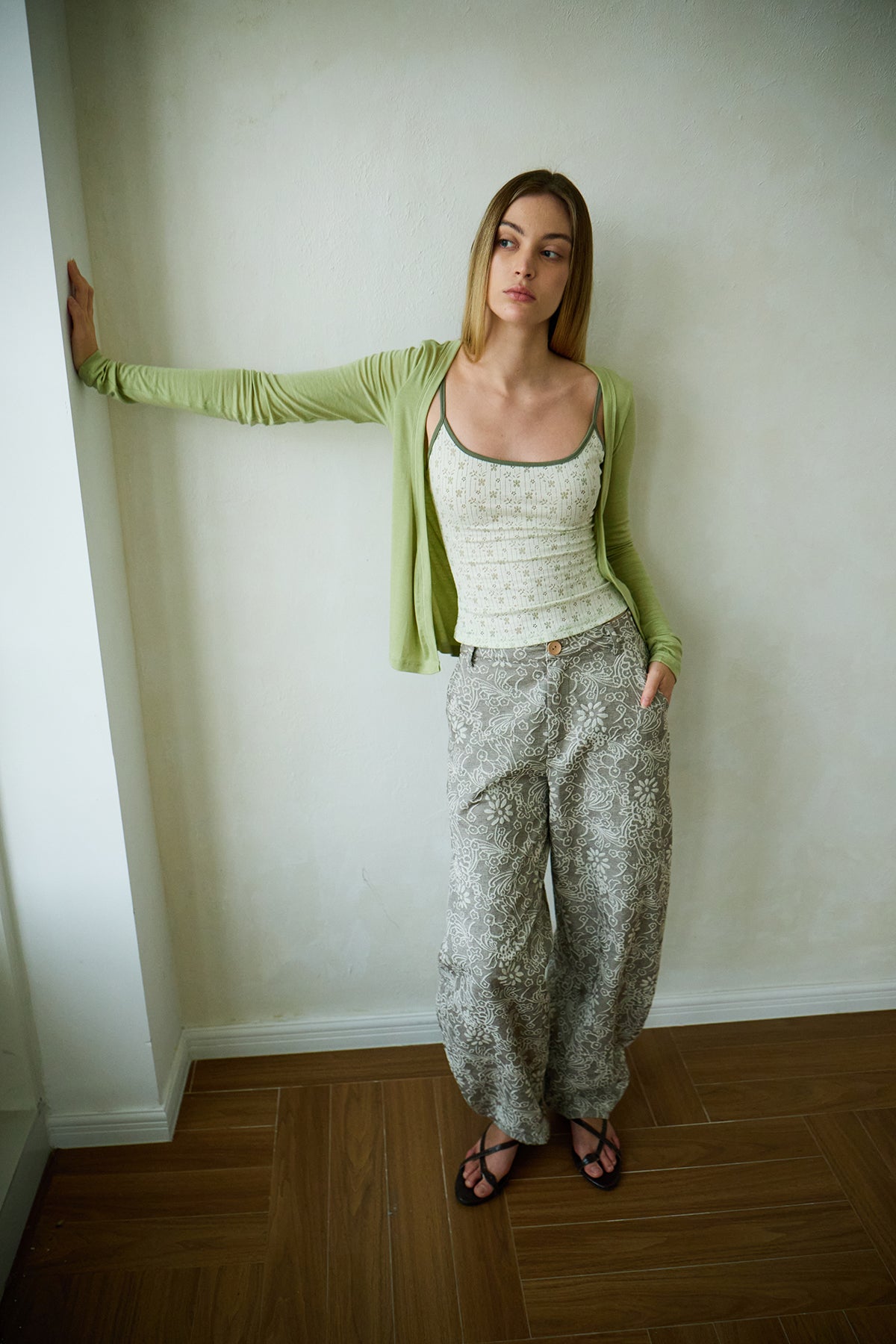 Light Green Knit Cardigan