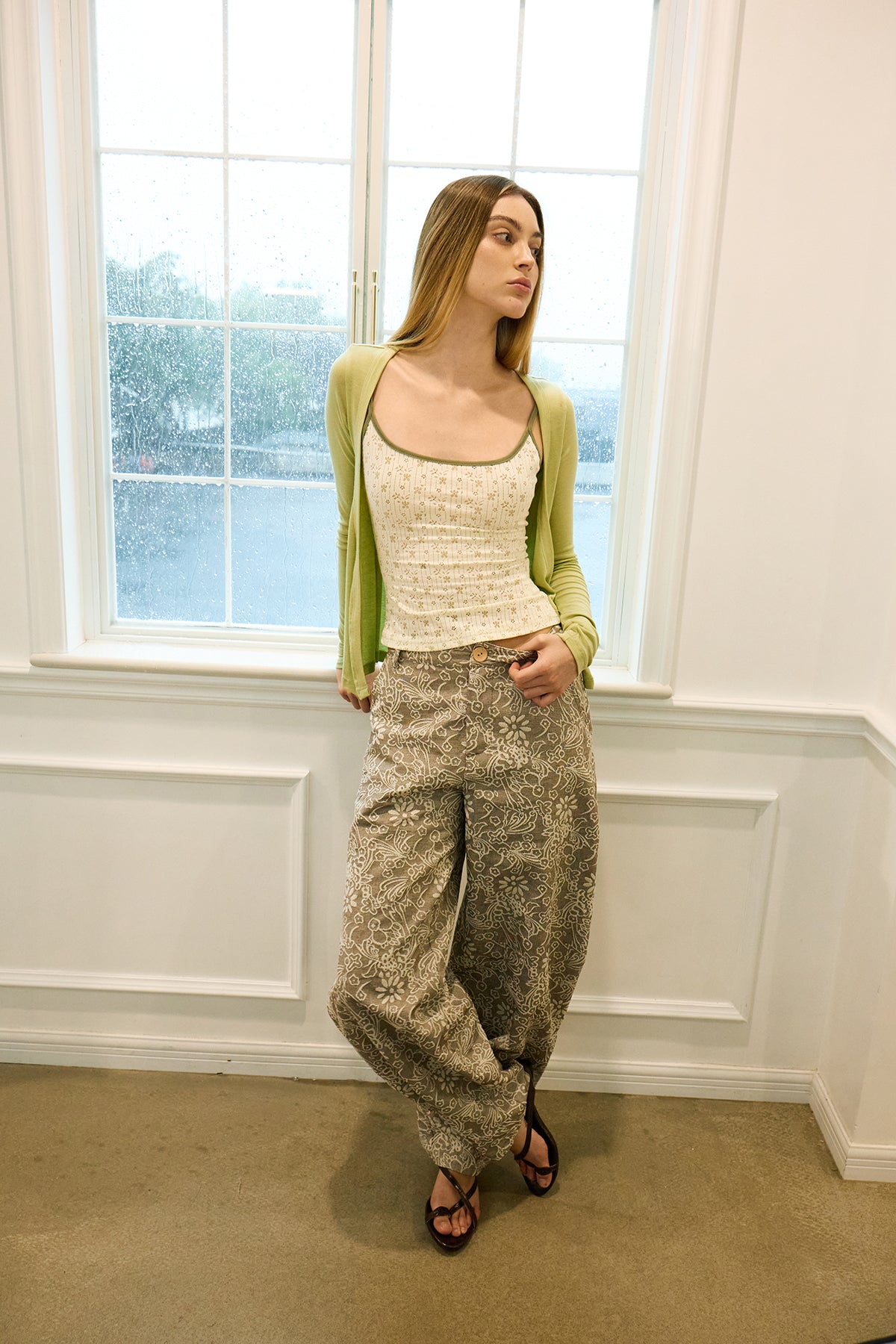 Light Green Knit Cardigan