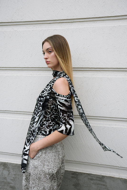 Wild Urban Off-Shoulder Ribbon Top