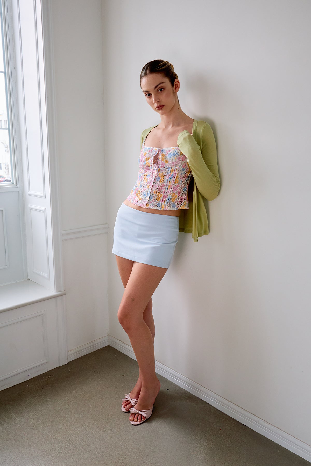 Light Green Knit Cardigan