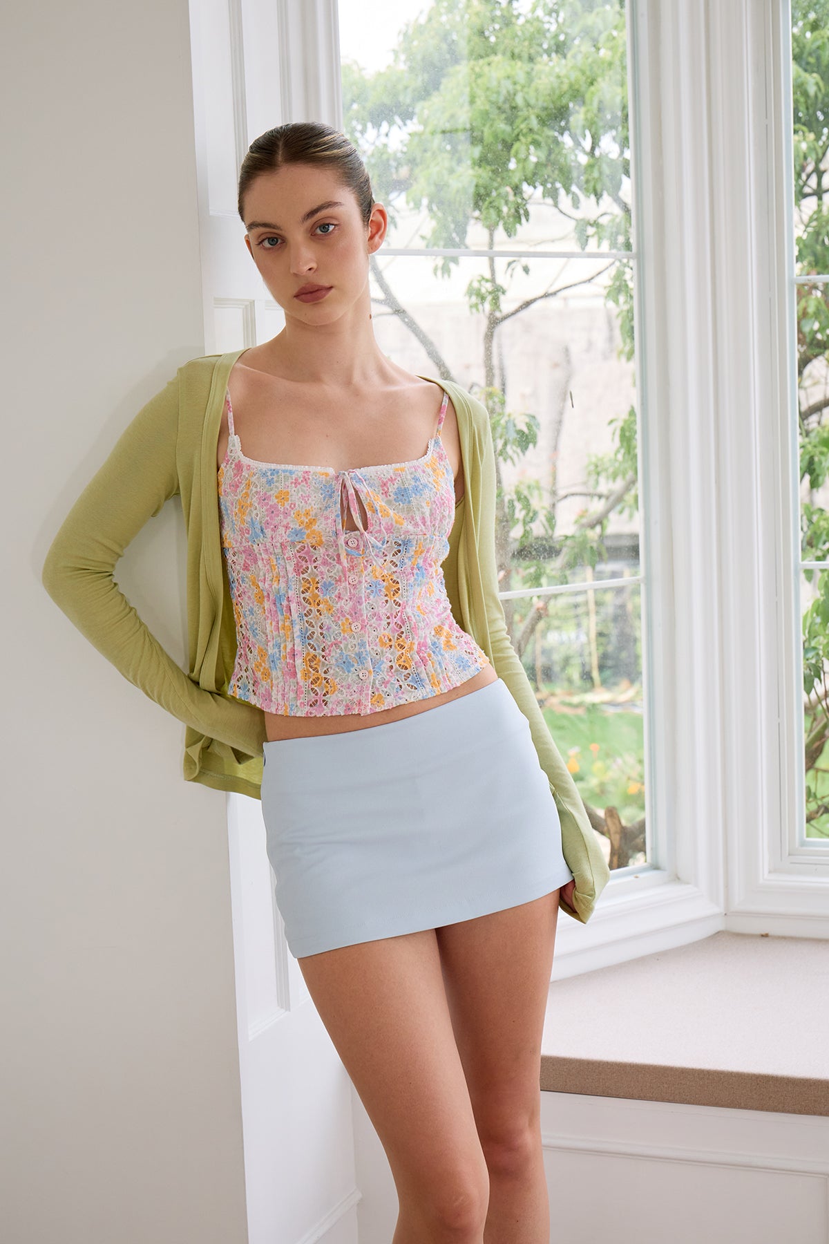 Light Green Knit Cardigan