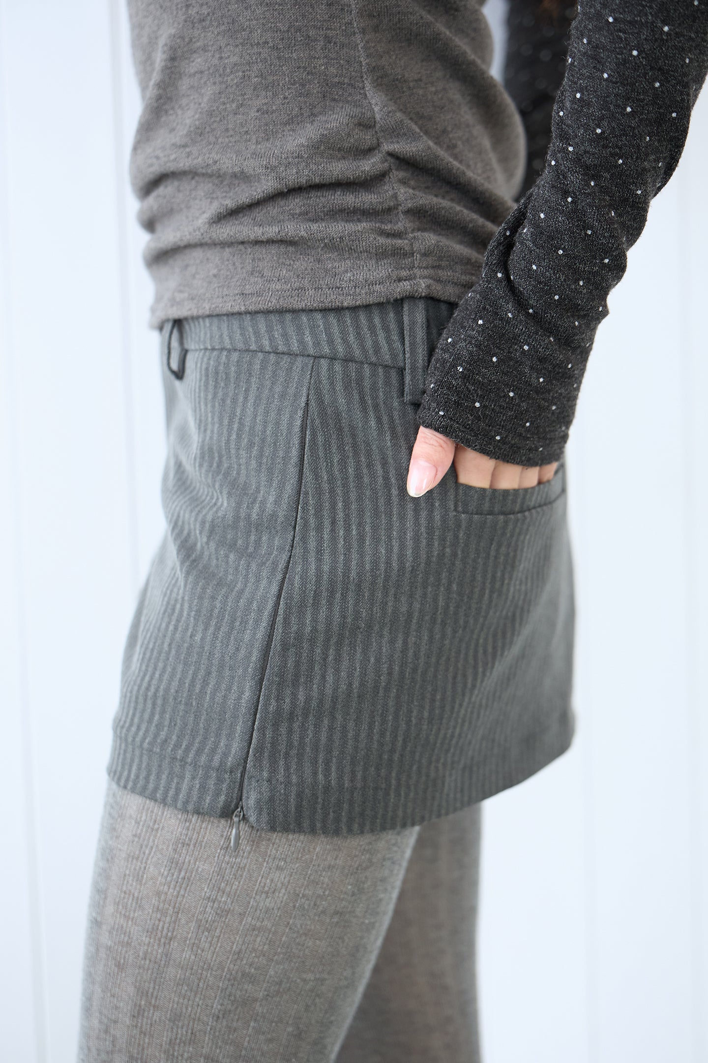 Striped Low-Waisted Skort
