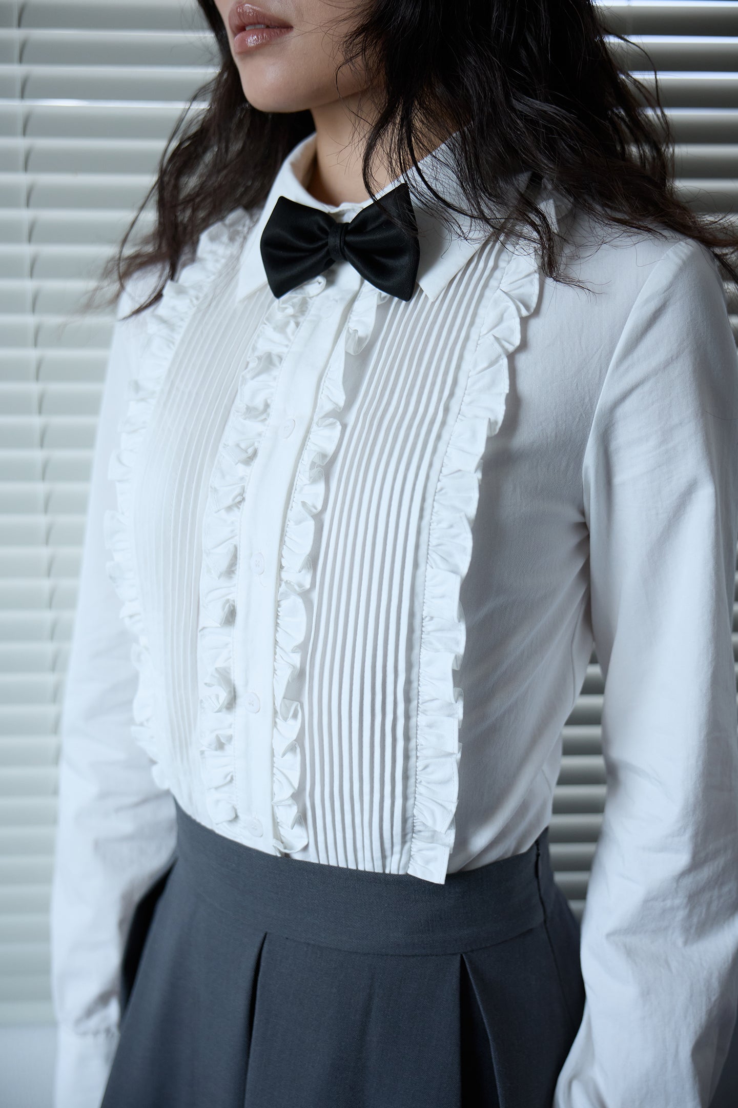 Pearl White Court Lace Shirt