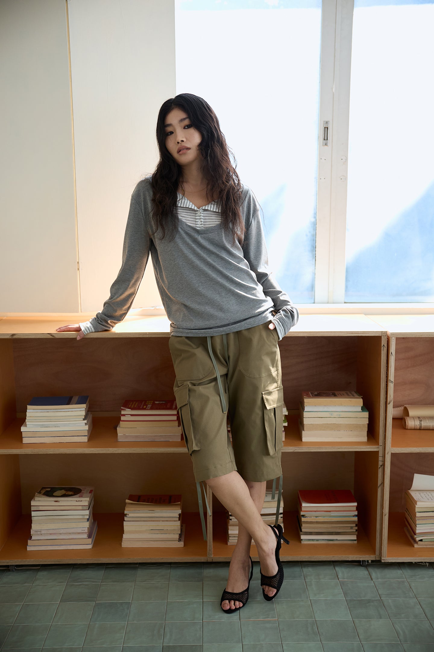 Moss Green Cargo Shorts