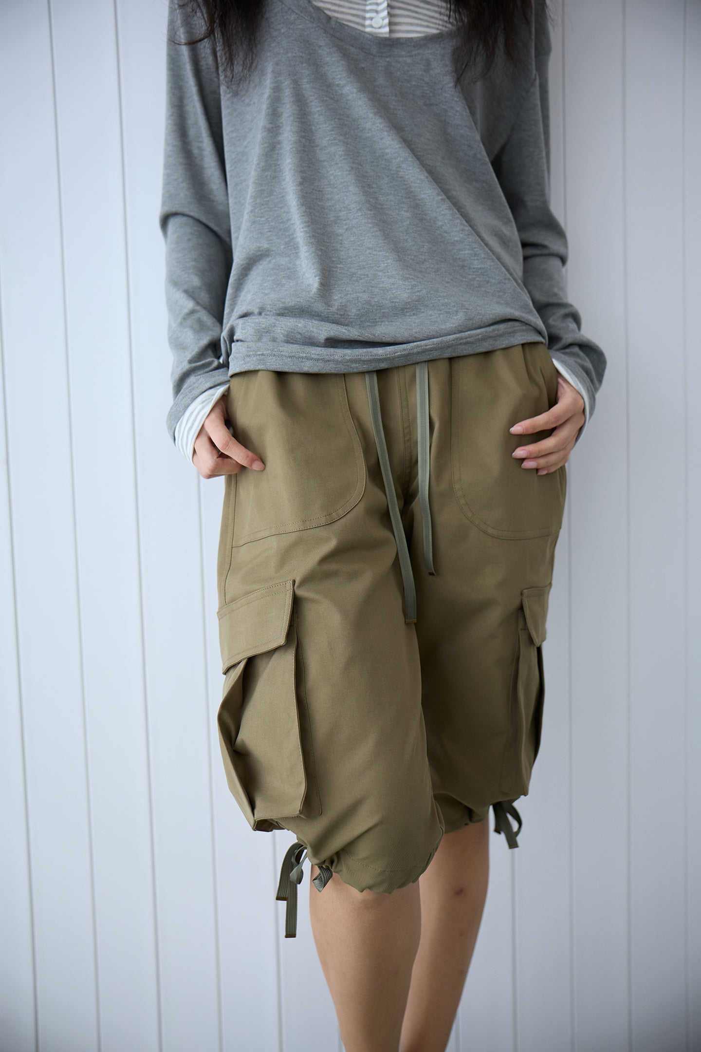 Moss Green Cargo Shorts