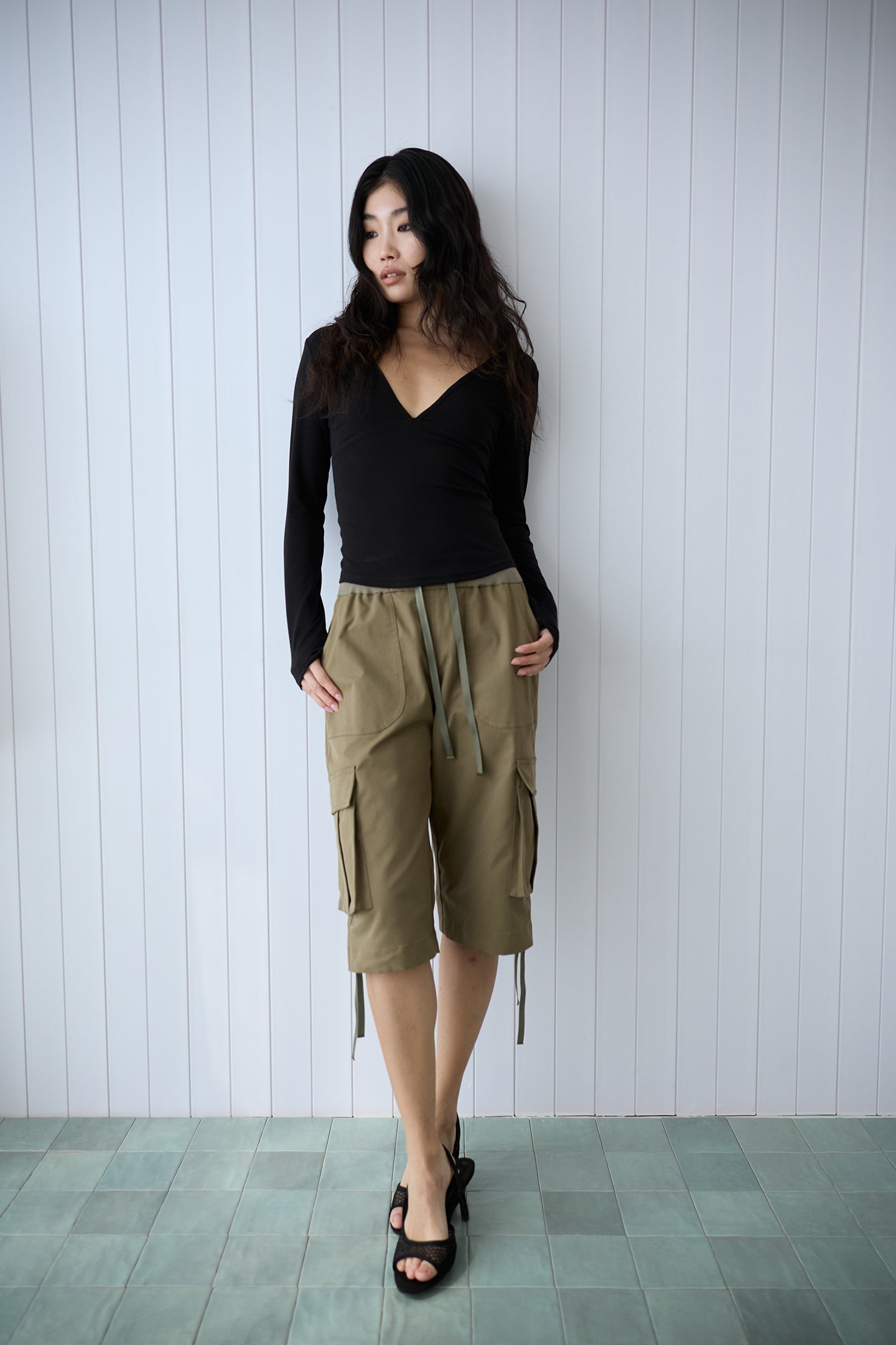 Moss Green Cargo Shorts