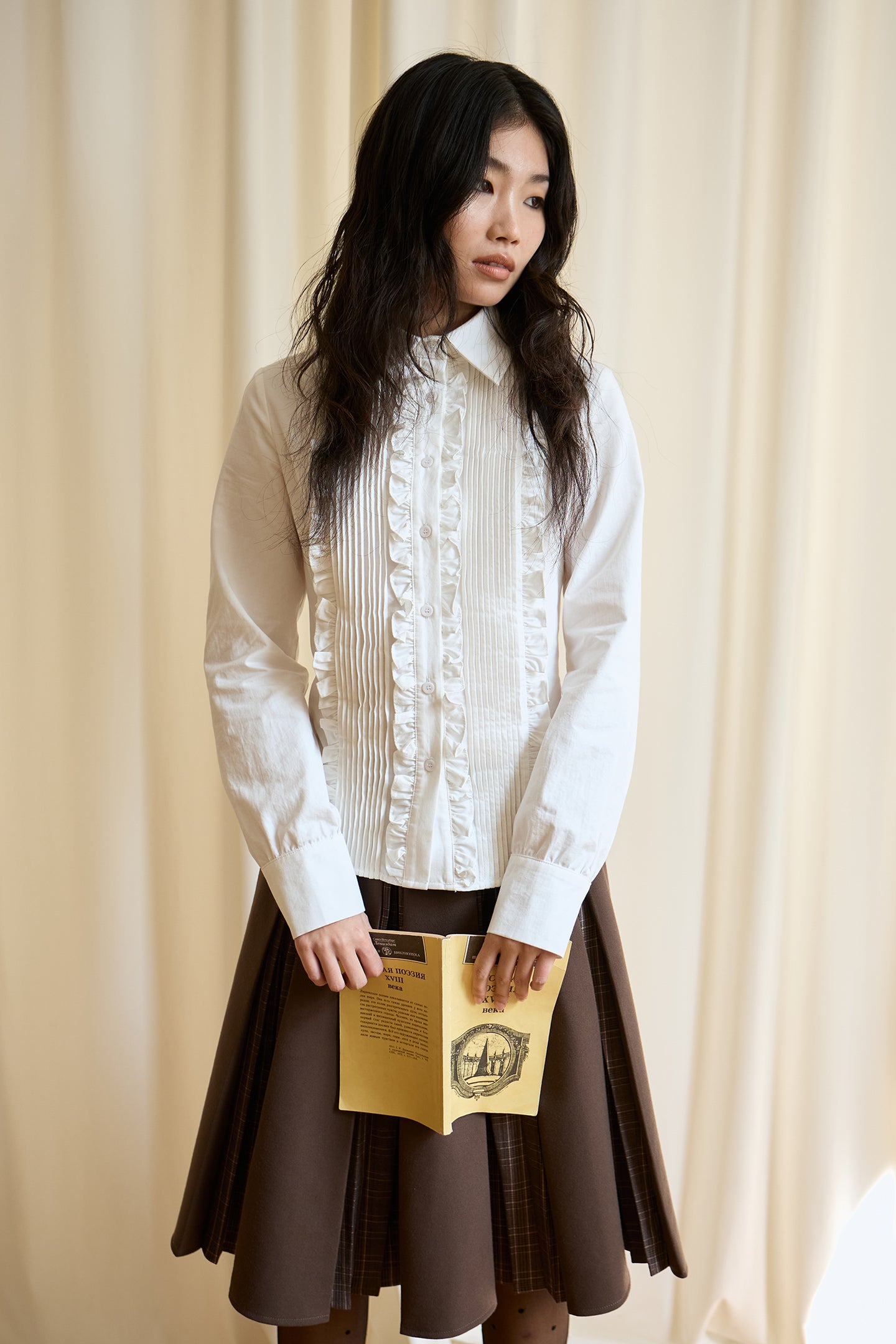 Pearl White Court Lace Shirt