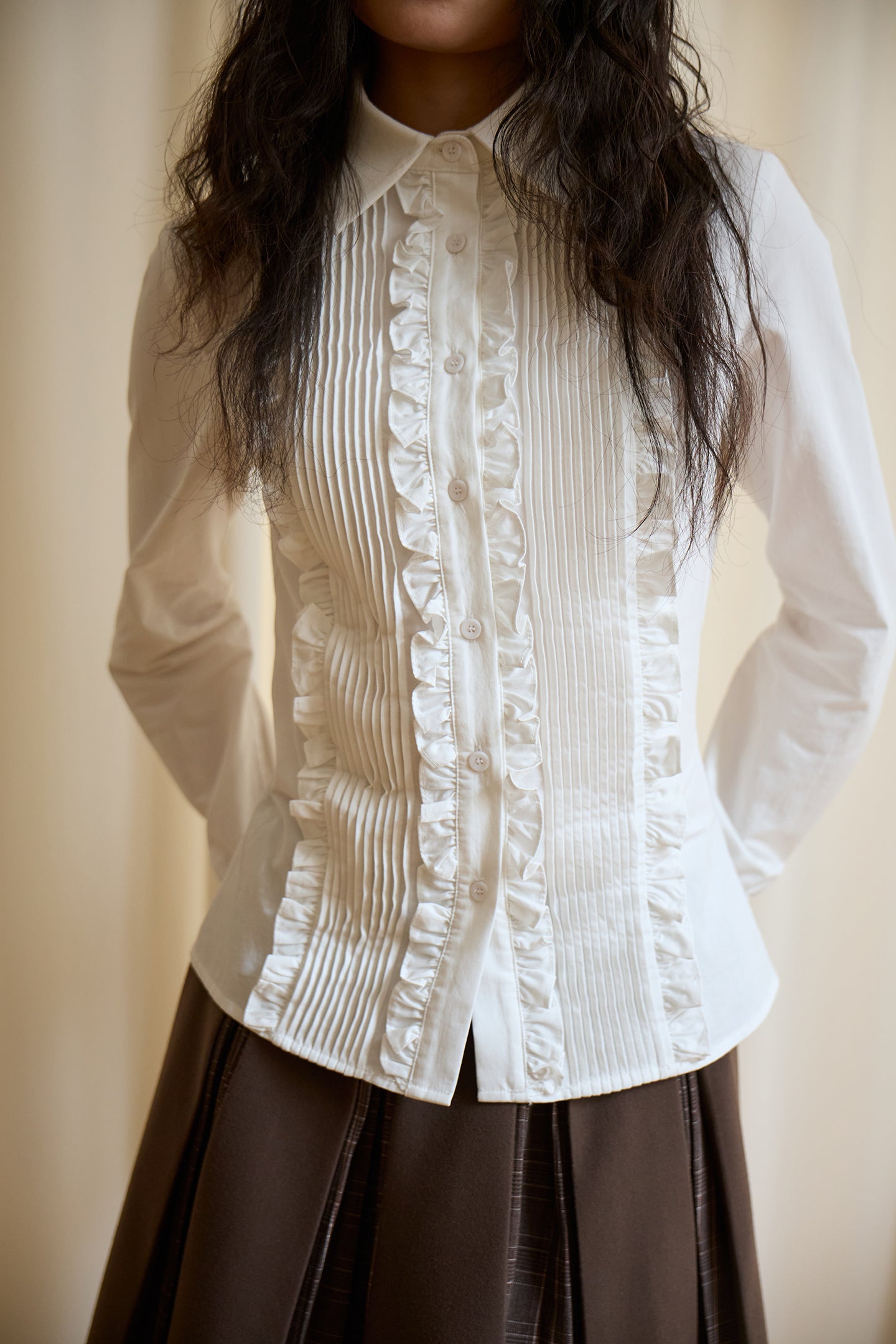 Pearl White Court Lace Shirt