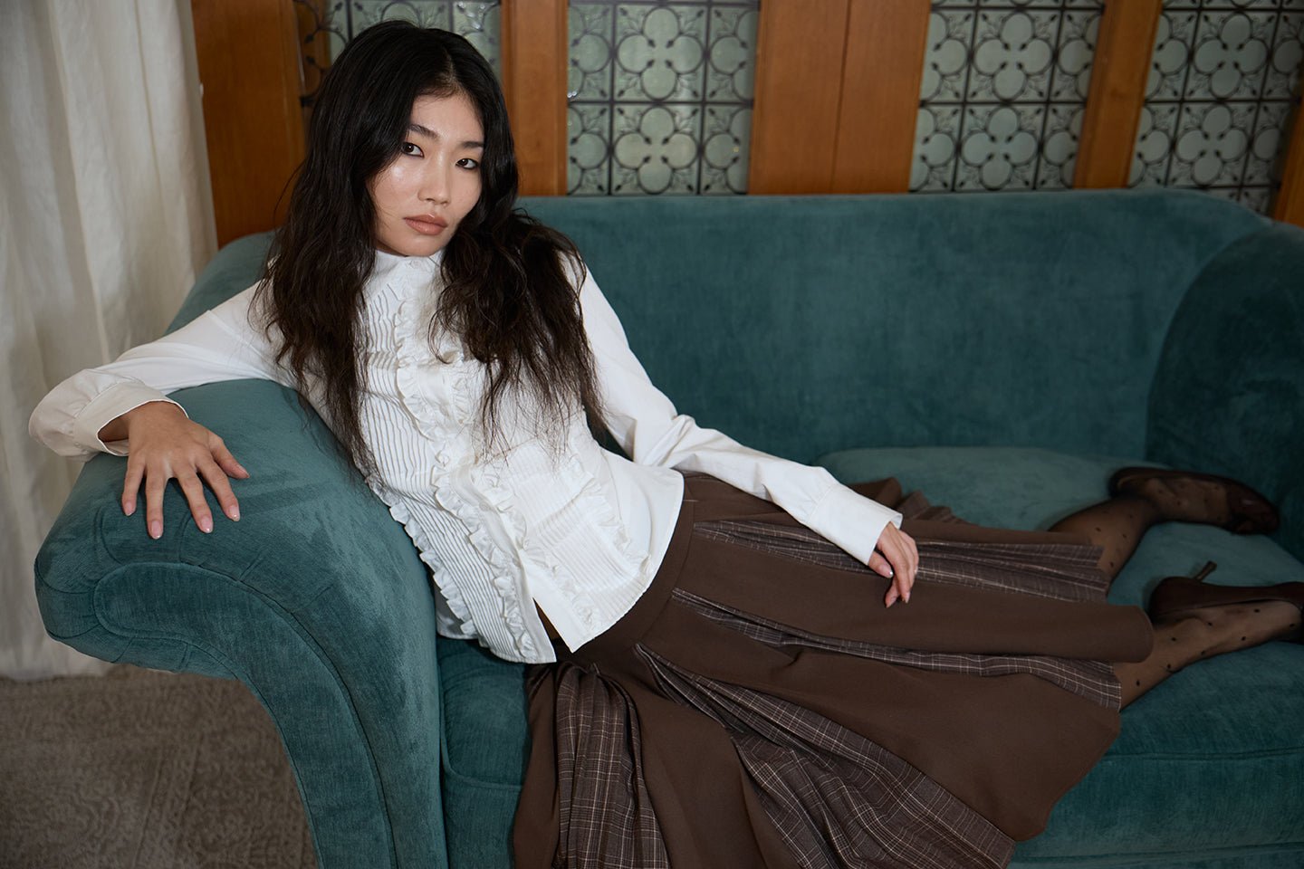 Pearl White Court Lace Shirt