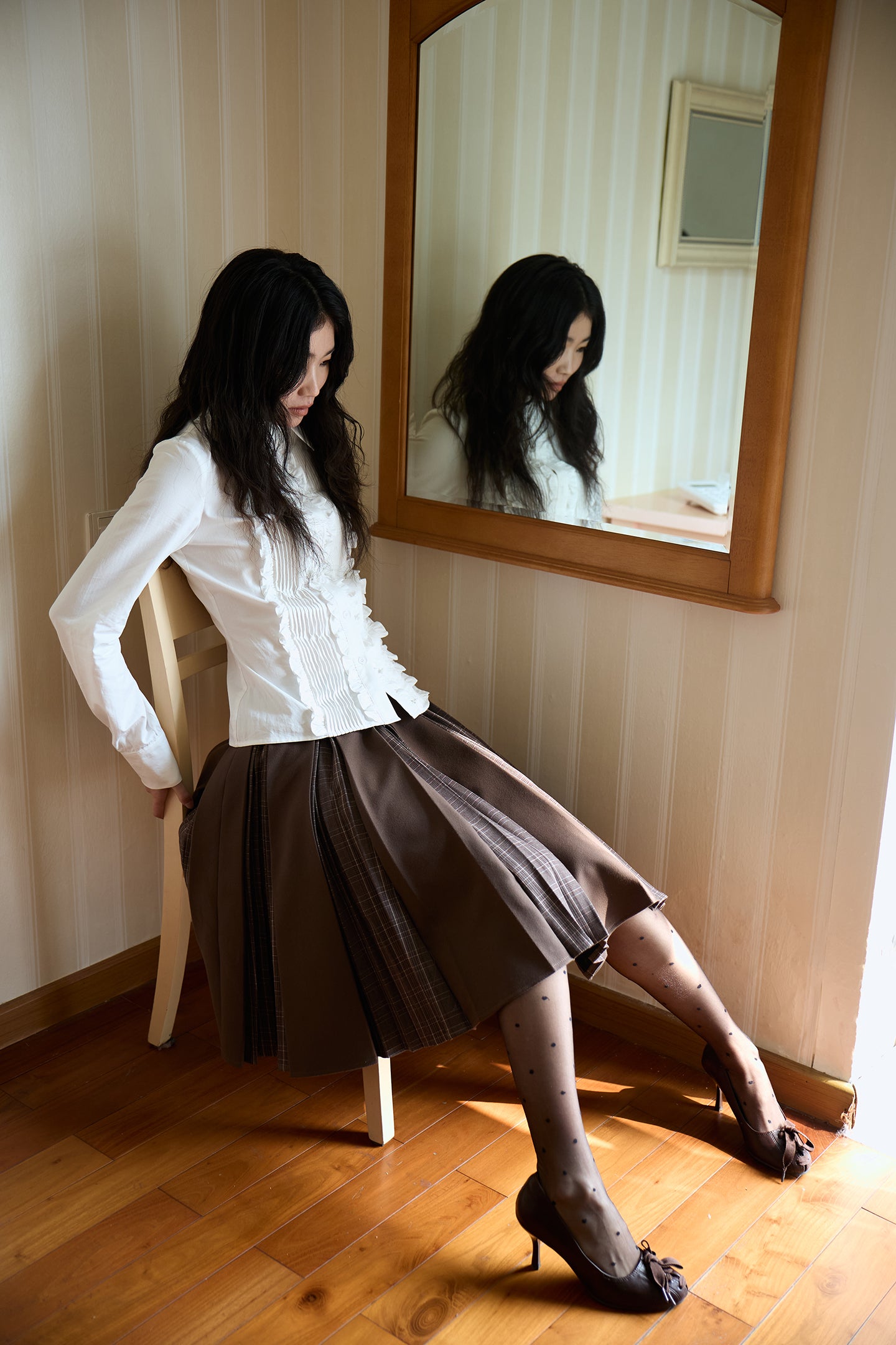 Pearl White Court Lace Shirt