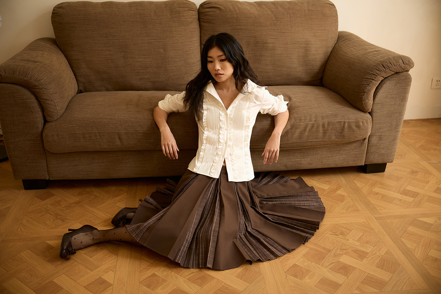 Pearl White Court Lace Shirt