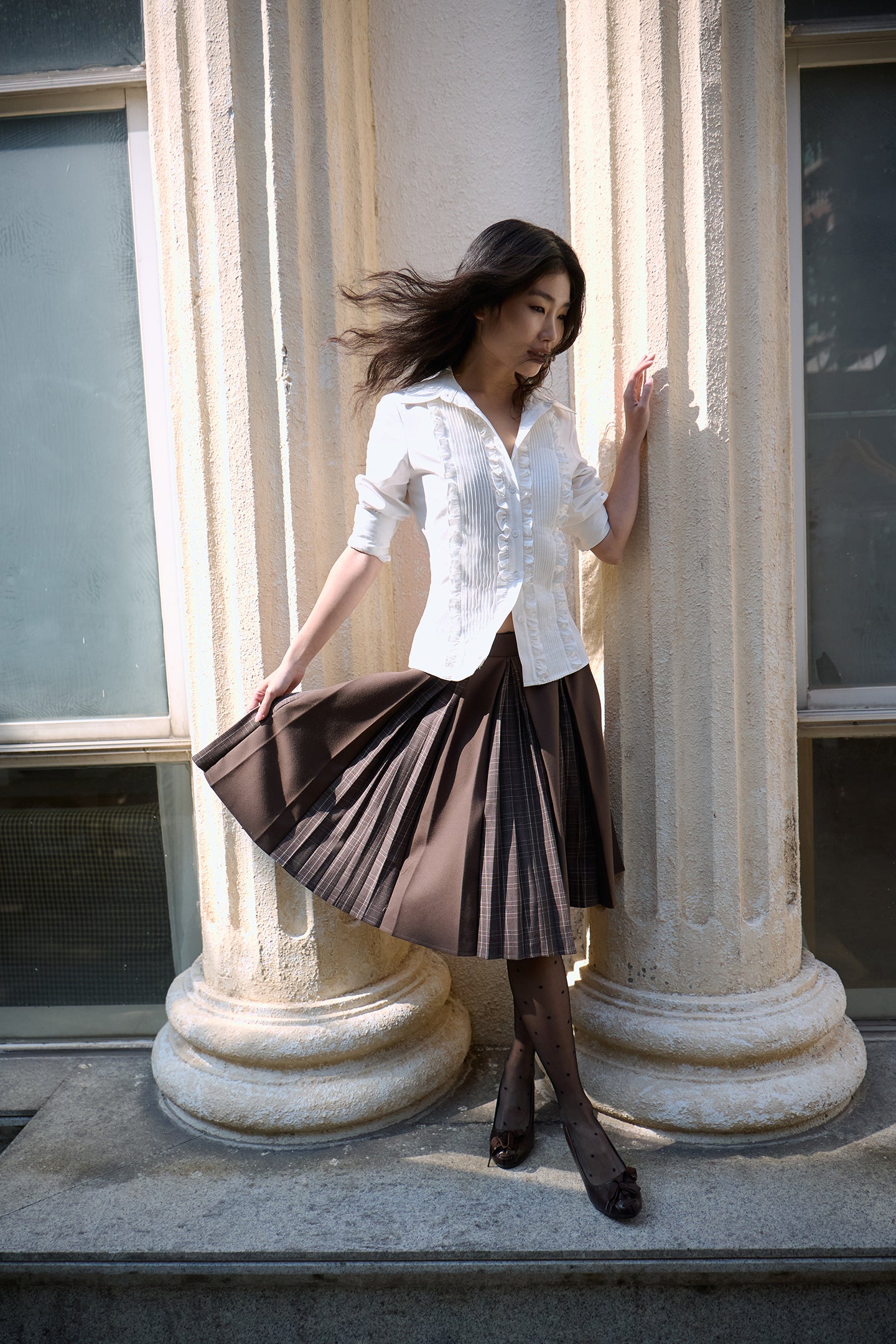 Pearl White Court Lace Shirt